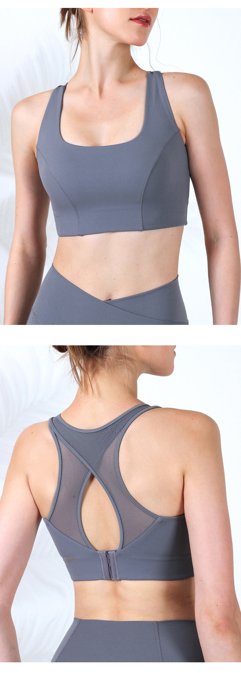 thin shoulder straps gather running yoga sports bra running vest bra
