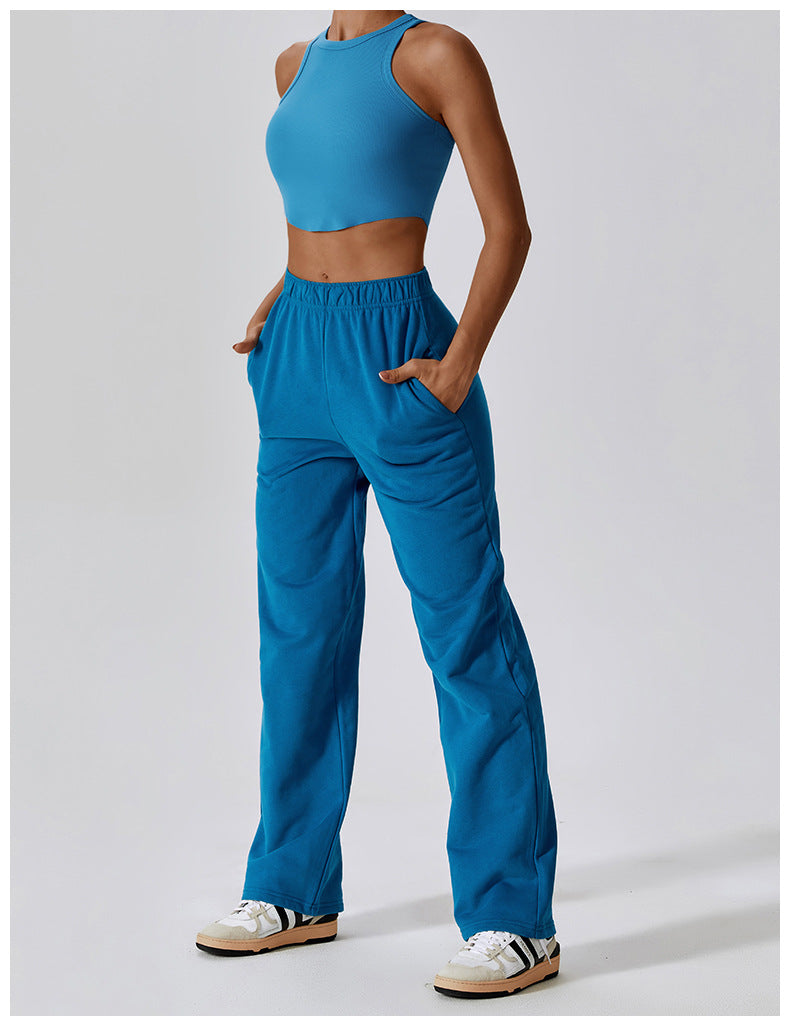 23.08 tight-fitting yoga clothing breathable sports vest I-shaped t-shirt with sleeveless fitness top female 8188