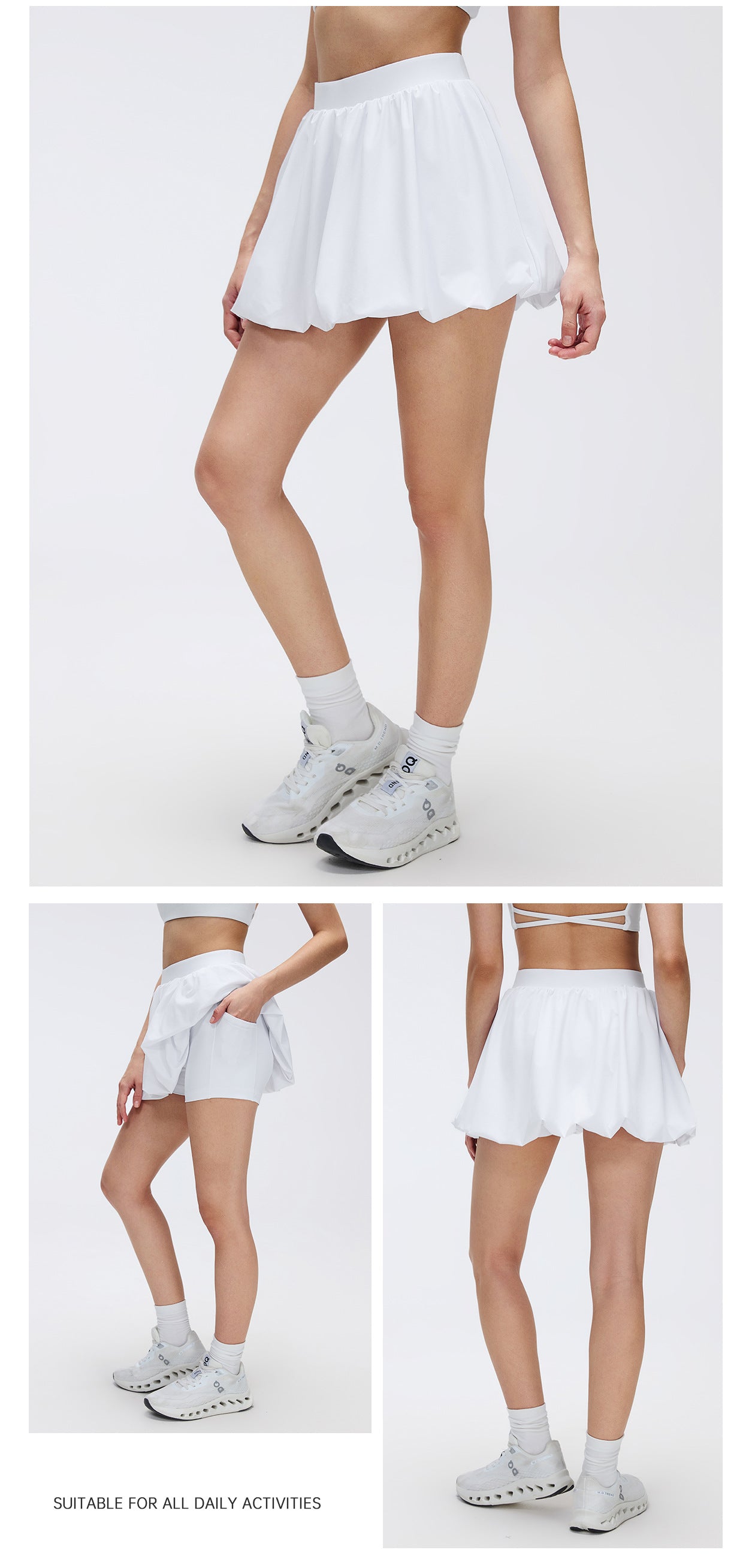 02/2026 Women's tulip skirt, summer running fitness sports skirt, outdoor anti-exposure yoga tennis skirt D26049