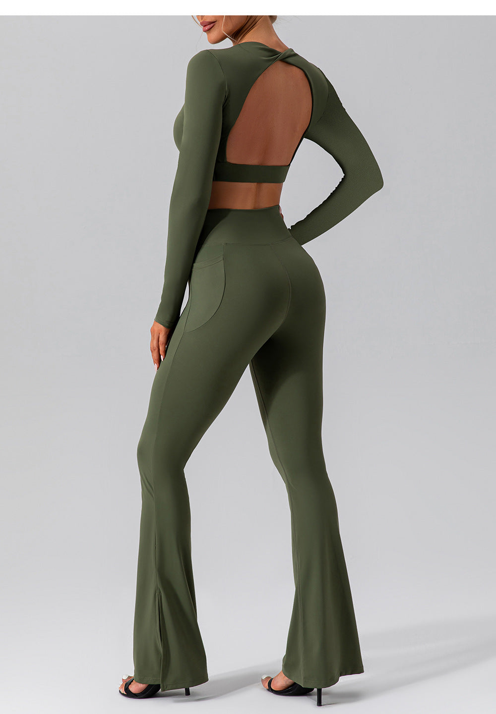 23.08 autumn sense long-sleeved yoga suit outerwear quick-drying tight-fitting sports running fitness yoga suit for women