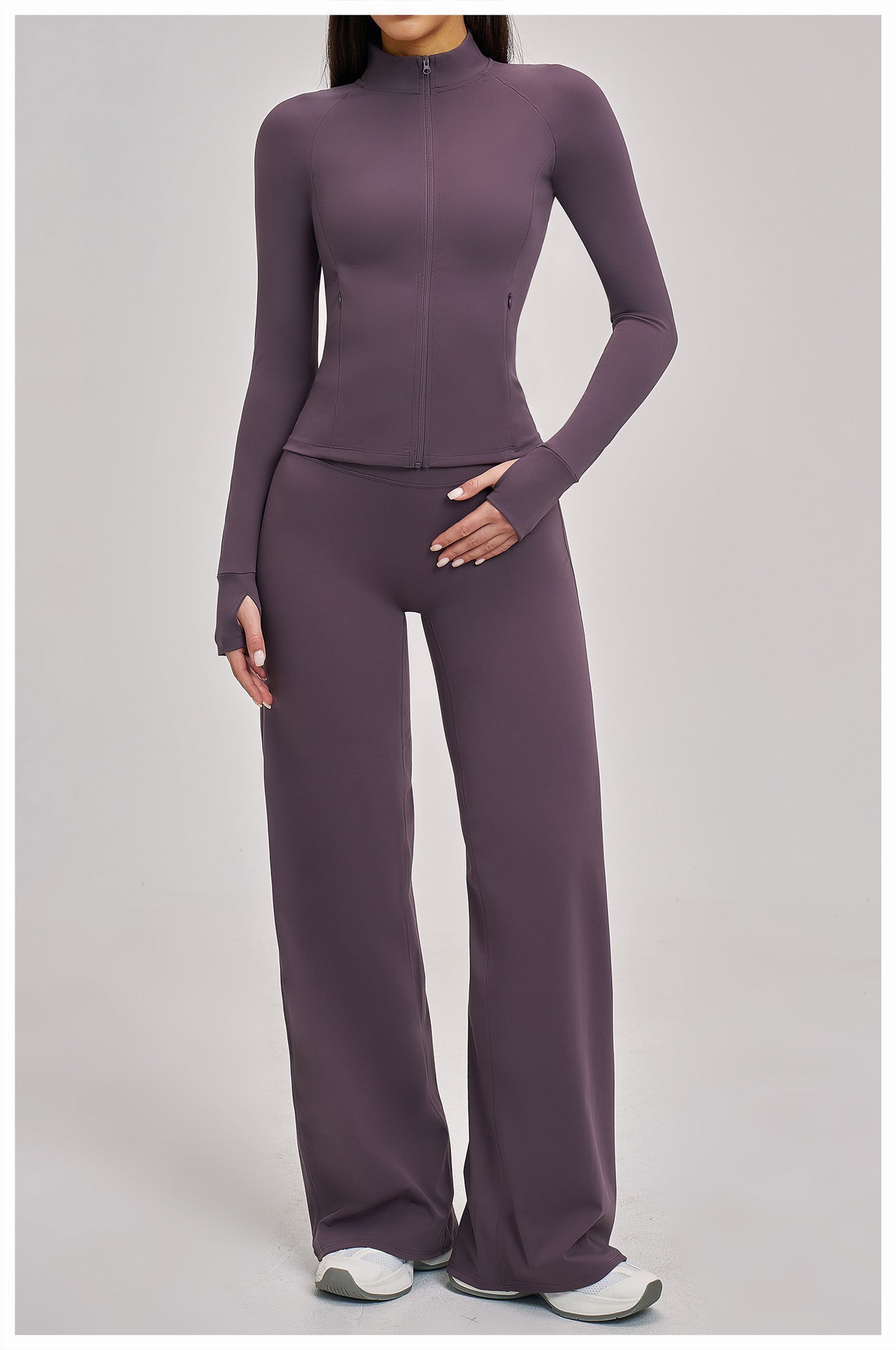 03/2026 Conjunto de yoga resistente de manga larga - versátil chaqueta de yoga informal para ejercicio, correr y fitness - conjunto de 4 piezas - 4510