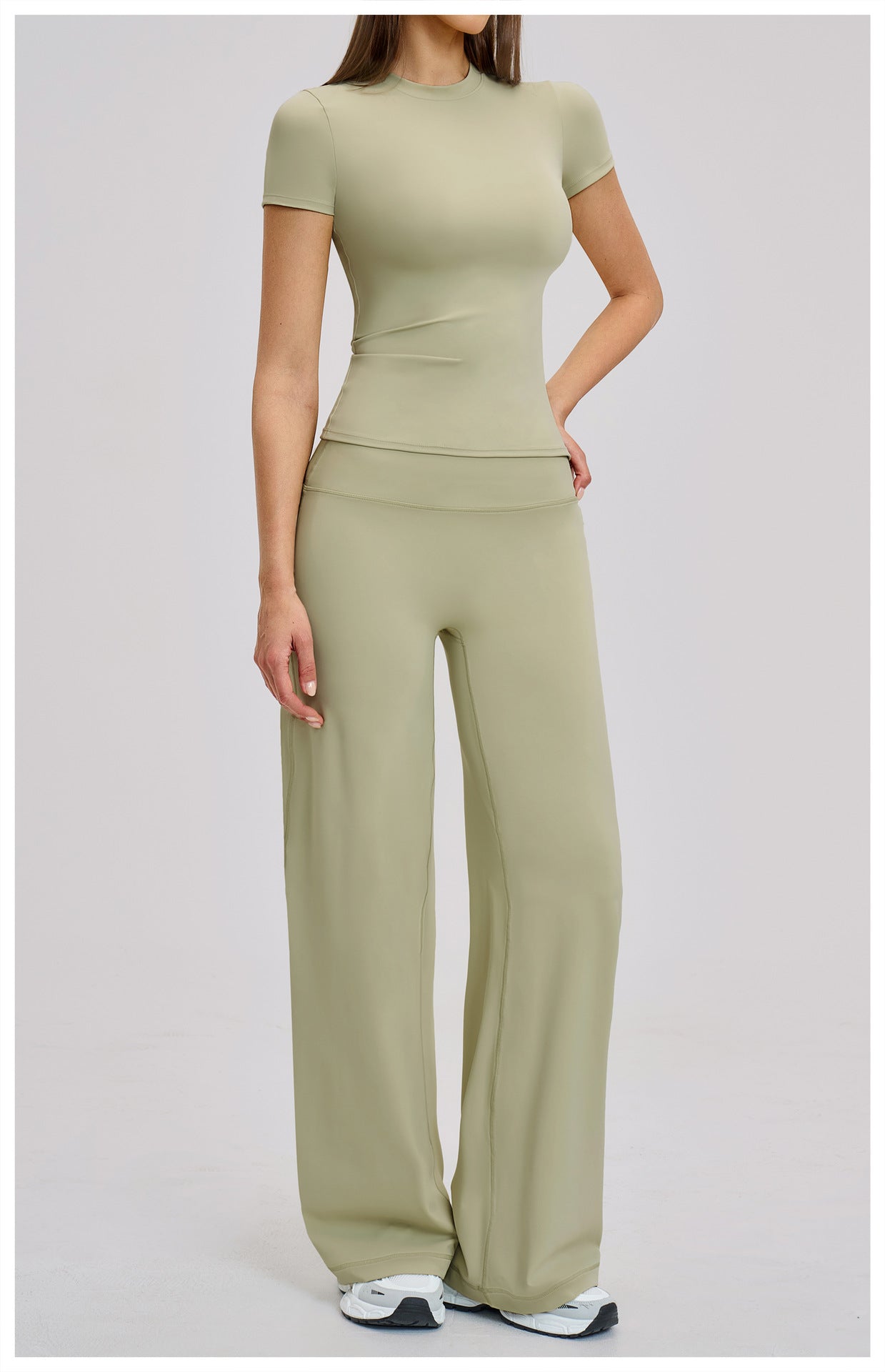 02/2026 Ensemble de yoga robuste - tenue d'exercice et de fitness moulante taille haute pour les loisirs en extérieur et la course. Numéro de modèle : 845