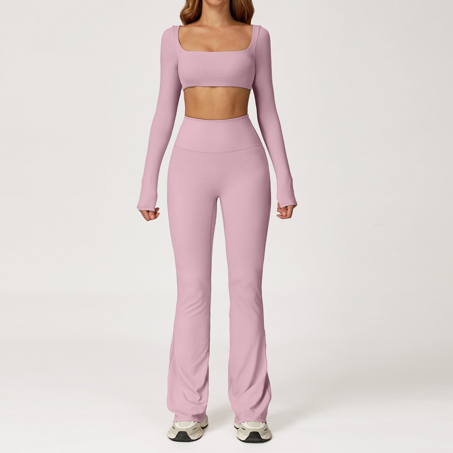 07/2023 Autumn Shockproof Naked Yoga Suit Quick-Drying Tight Fitness Wear Casual Sports Suit Women's Wear 8232