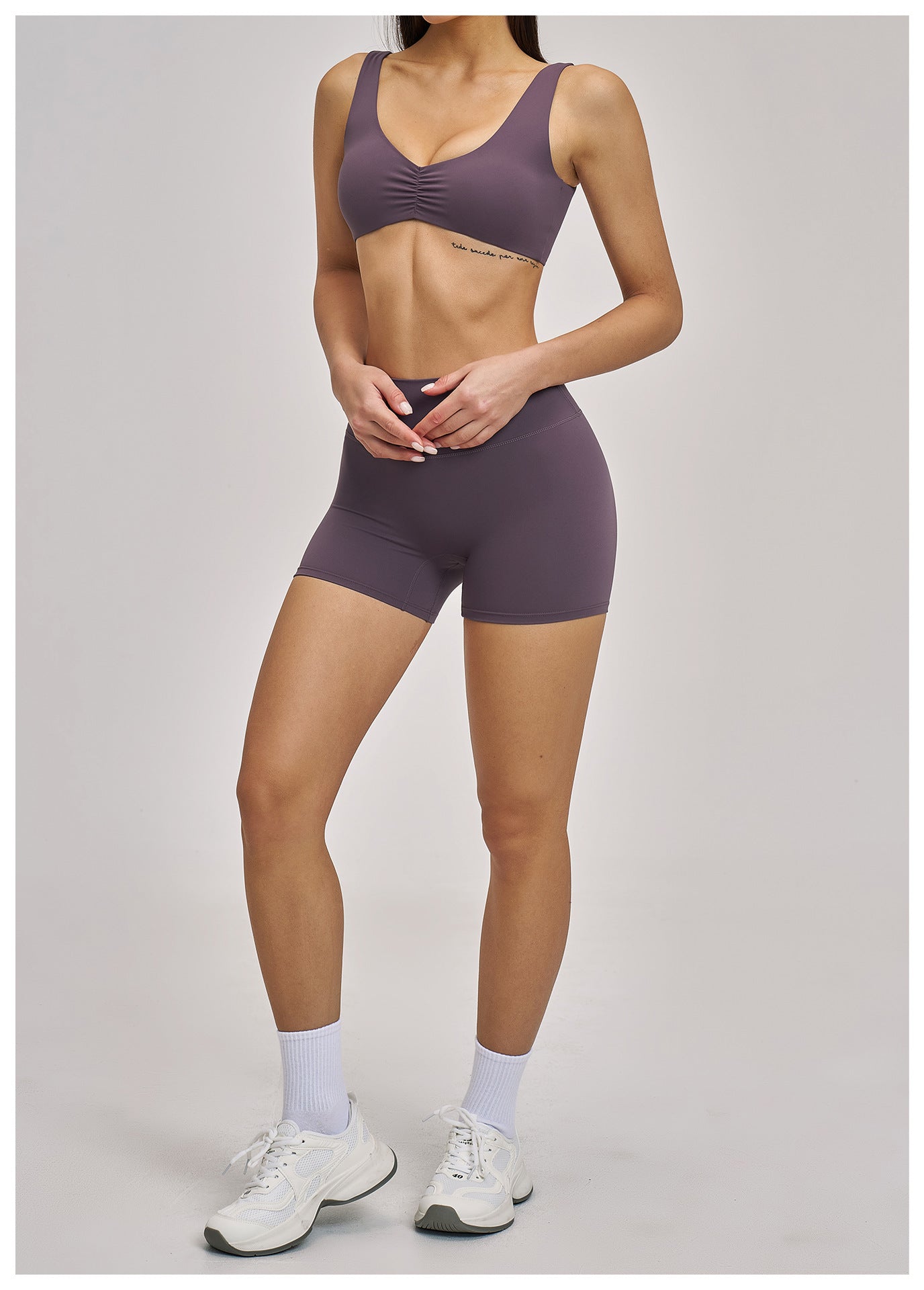 03/2026 Ensemble de Yoga en Micro Flannel Robuste - Ensemble Sportif de Course et Fitness Style Européen - Vêtements de Yoga à Dos Nu et Cou Attaché - 4520
