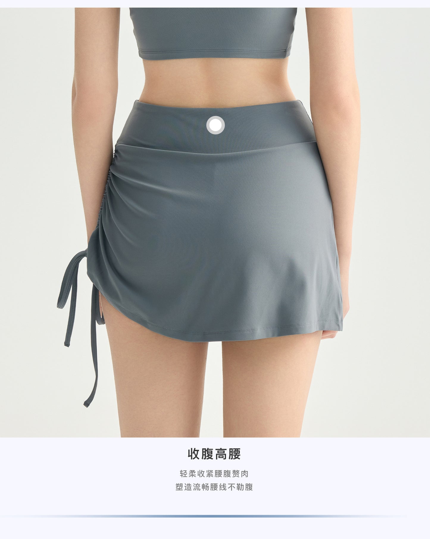 02/2026 Minifalda de yoga fruncida con cordón ajustable para mujer, ideal para correr, bailar, entrenar a diario, hacer fitness - pantalones falda de dos piezas