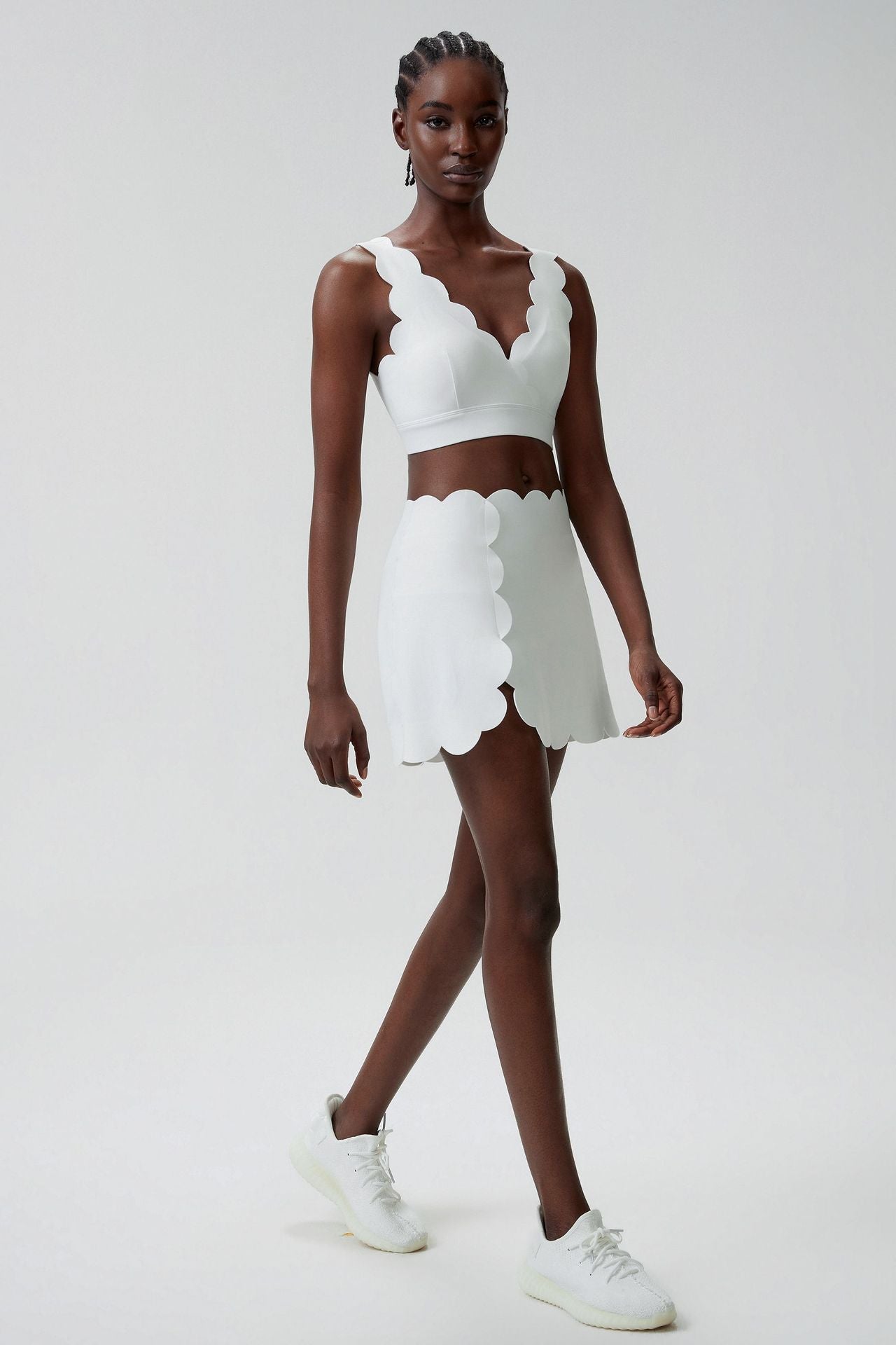 fouregg Summer Tennis Set Plus Size Breathable Badminton Gym Workout Set