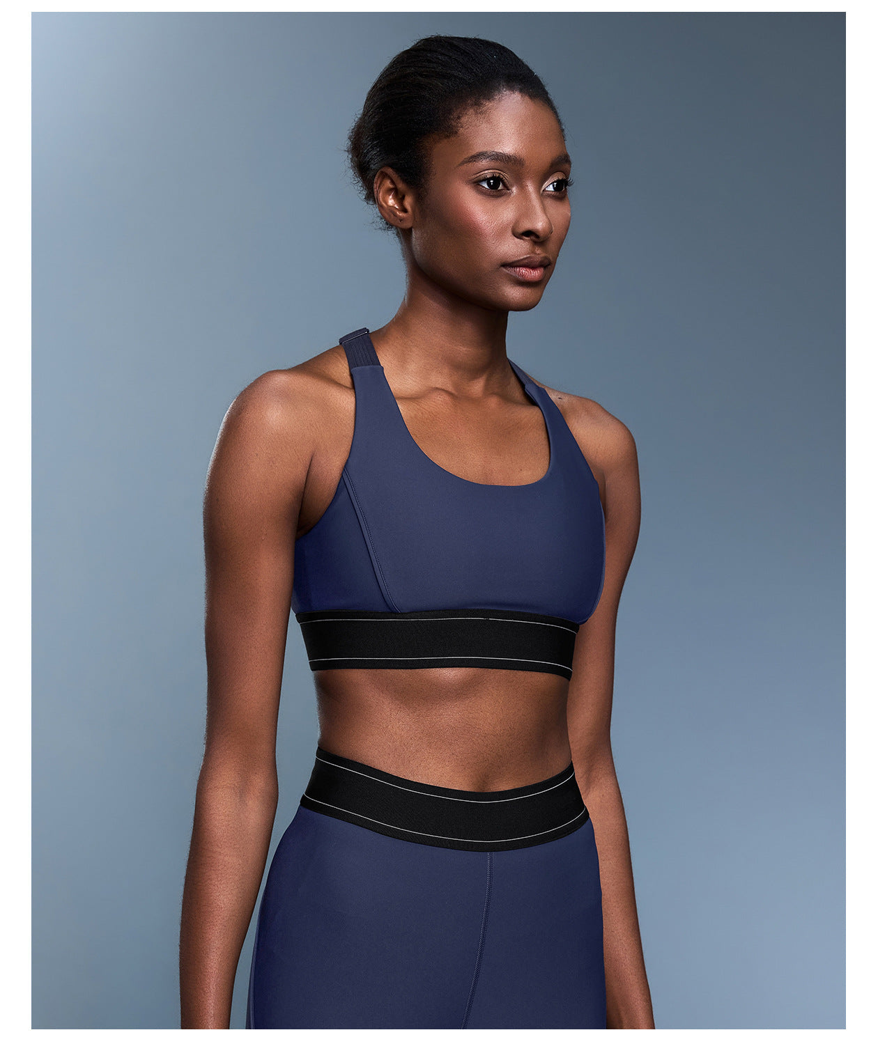 03/2023 Contrast color adjustable shoulder strap CF cloud sense sports underwear high-intensity training sports bra