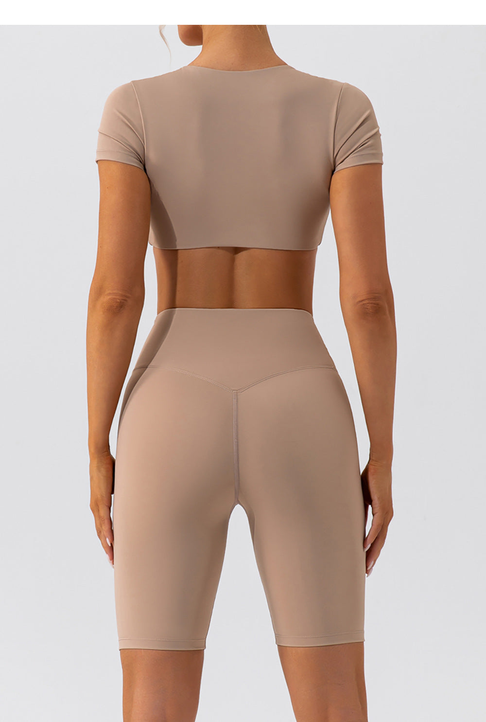 yoga clothing short-sleeved women's navel running sports top women's quick-drying naked fitness short-sleeved T-shirt