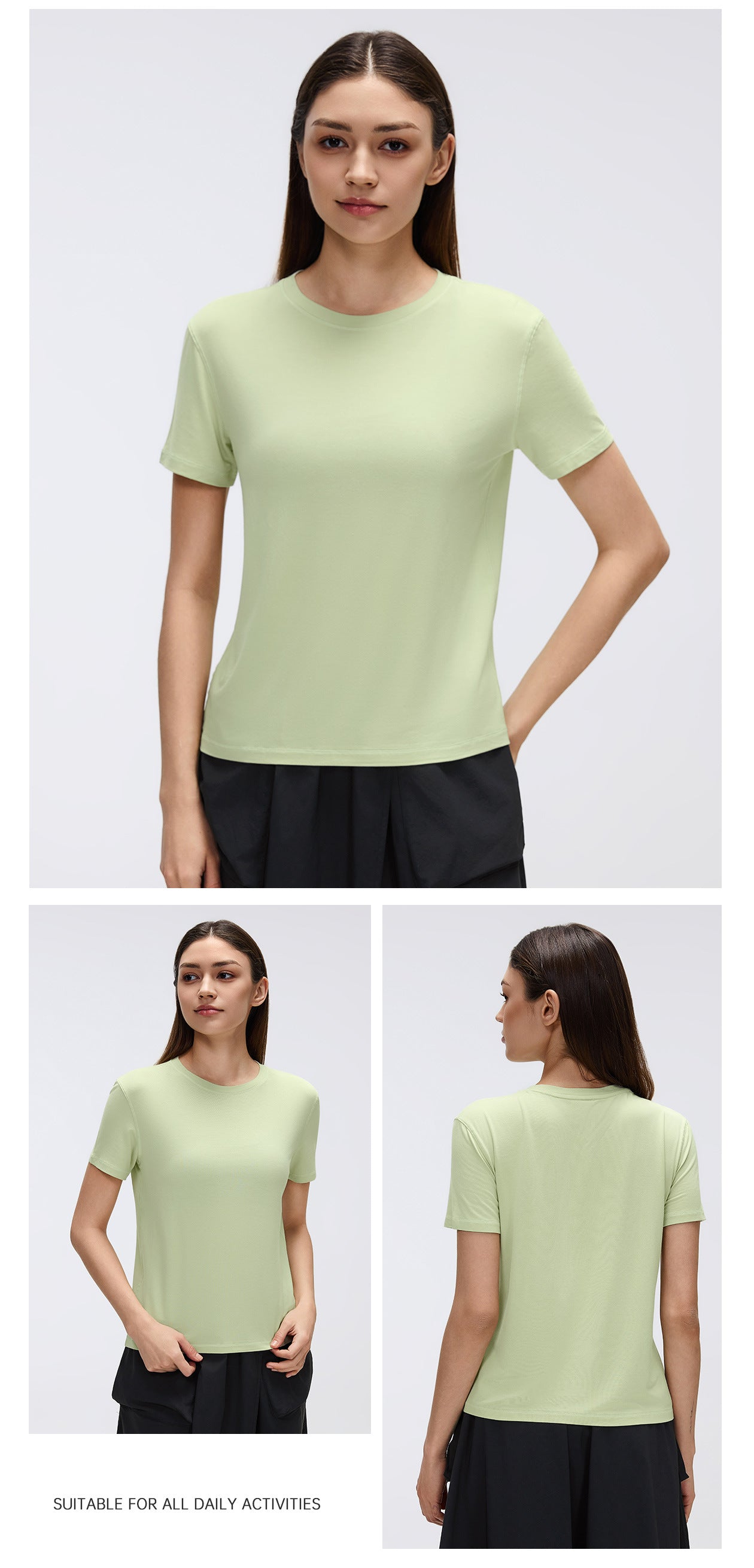 02/2026 Women's Summer Crew Neck Short Sleeve T-Shirt, Quick-Drying, Breathable, Running, Fitness, Casual Sports, Yoga, Short Sleeve, D26072