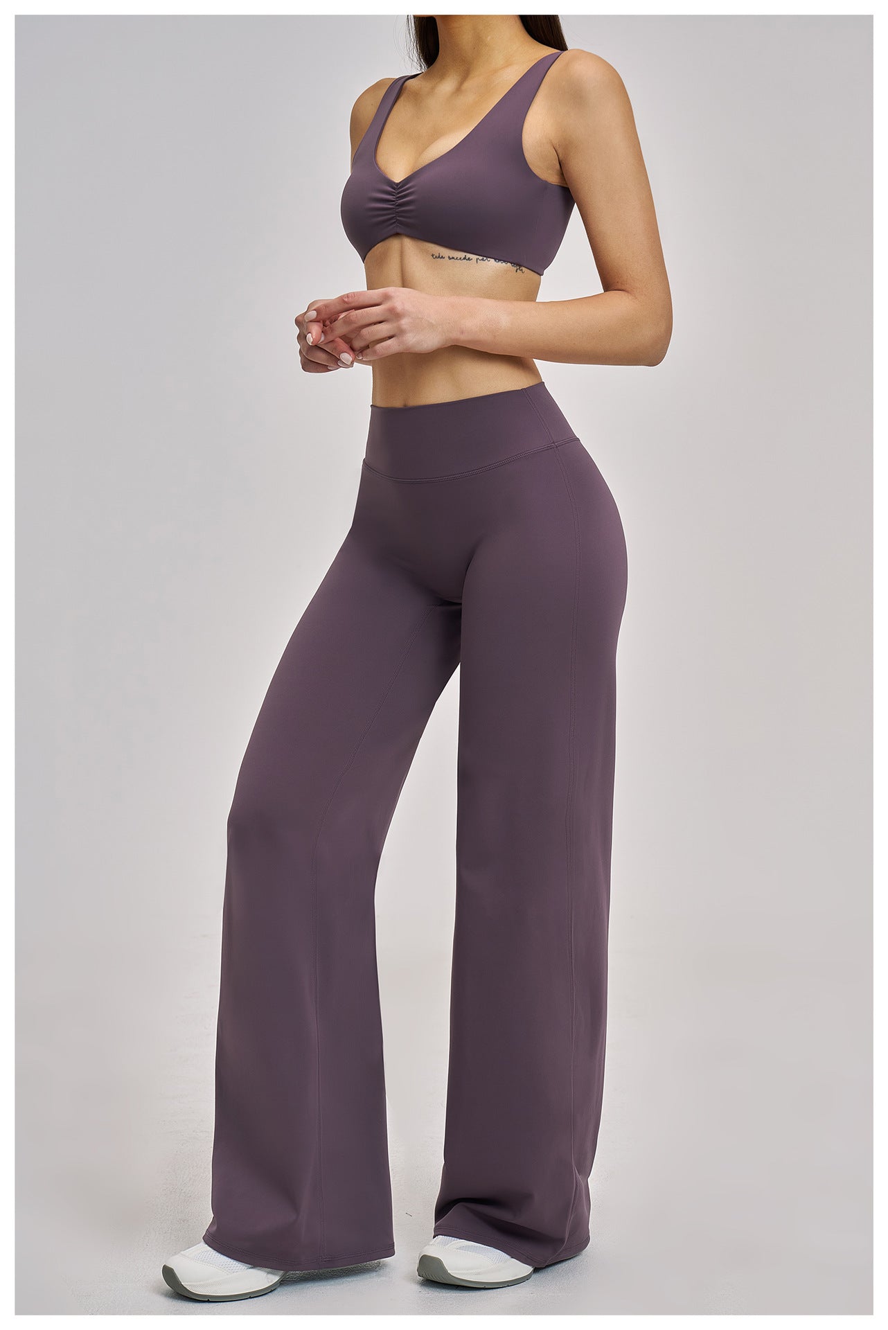 03/2026 Brushed Yoga Set, Sports Wide-Leg Set, Outdoor Casual Sports Set 4520