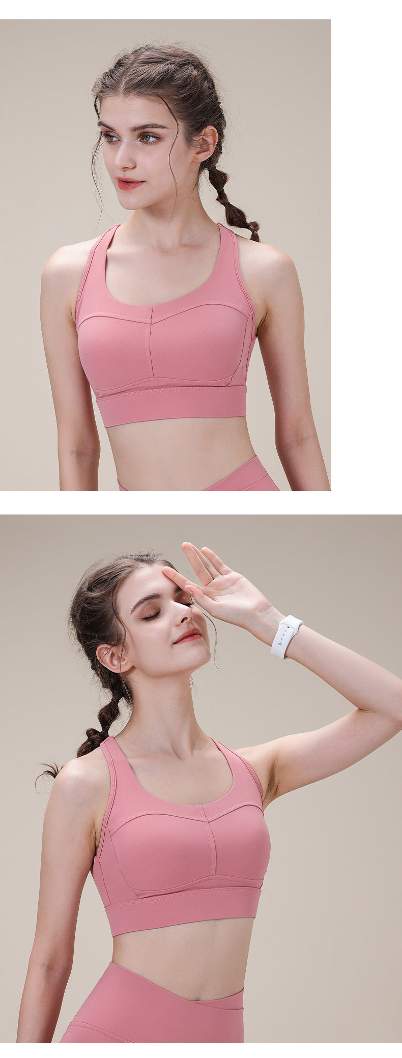 2023.08 New sports bra shockproof high-strength running fitness yoga underwear sports detachable sports beauty back bra