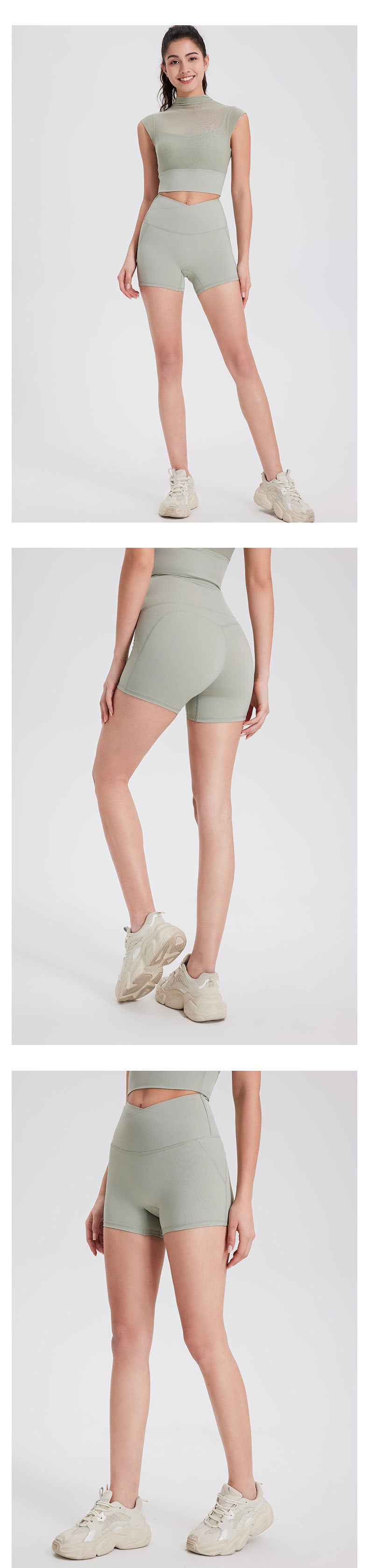 12/2025  fouregg Seamless One-Piece Yoga Shorts Wholesale High-Performance Shorts DK2659