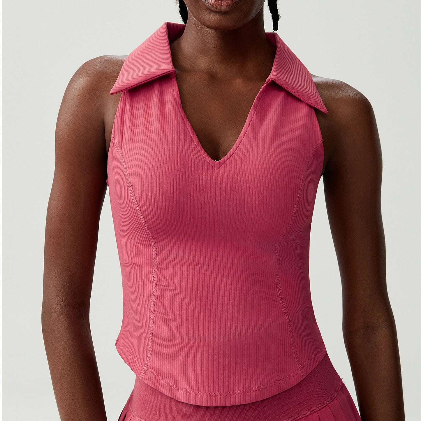 09/2024 Cross-border latex water drop cup V-neck fitness sports tops for women shockproof quick-drying large size running yoga tennis clothes