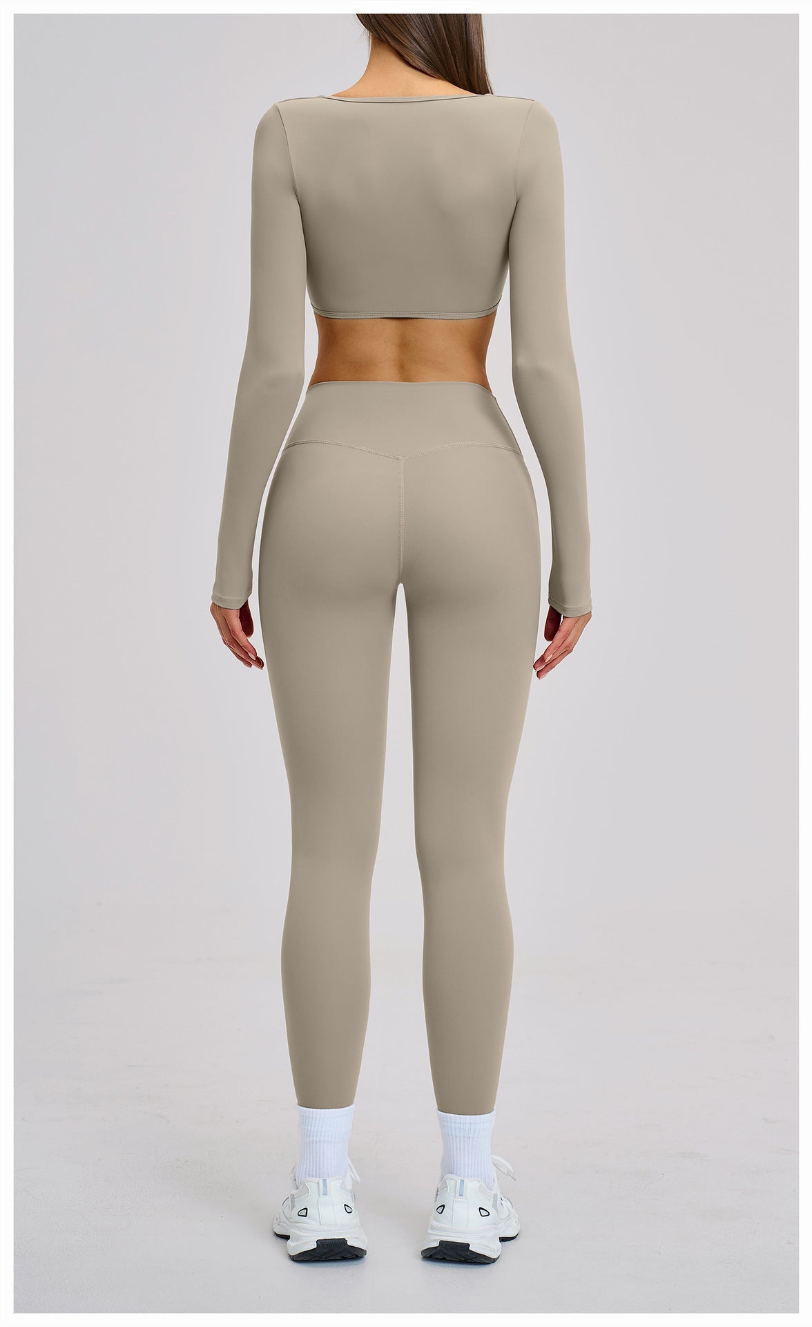 03/2026 Brushed Micro-flare Yoga Set, European and American Style Sports Running Fitness Set, Halter Neck Yoga Suit 4201