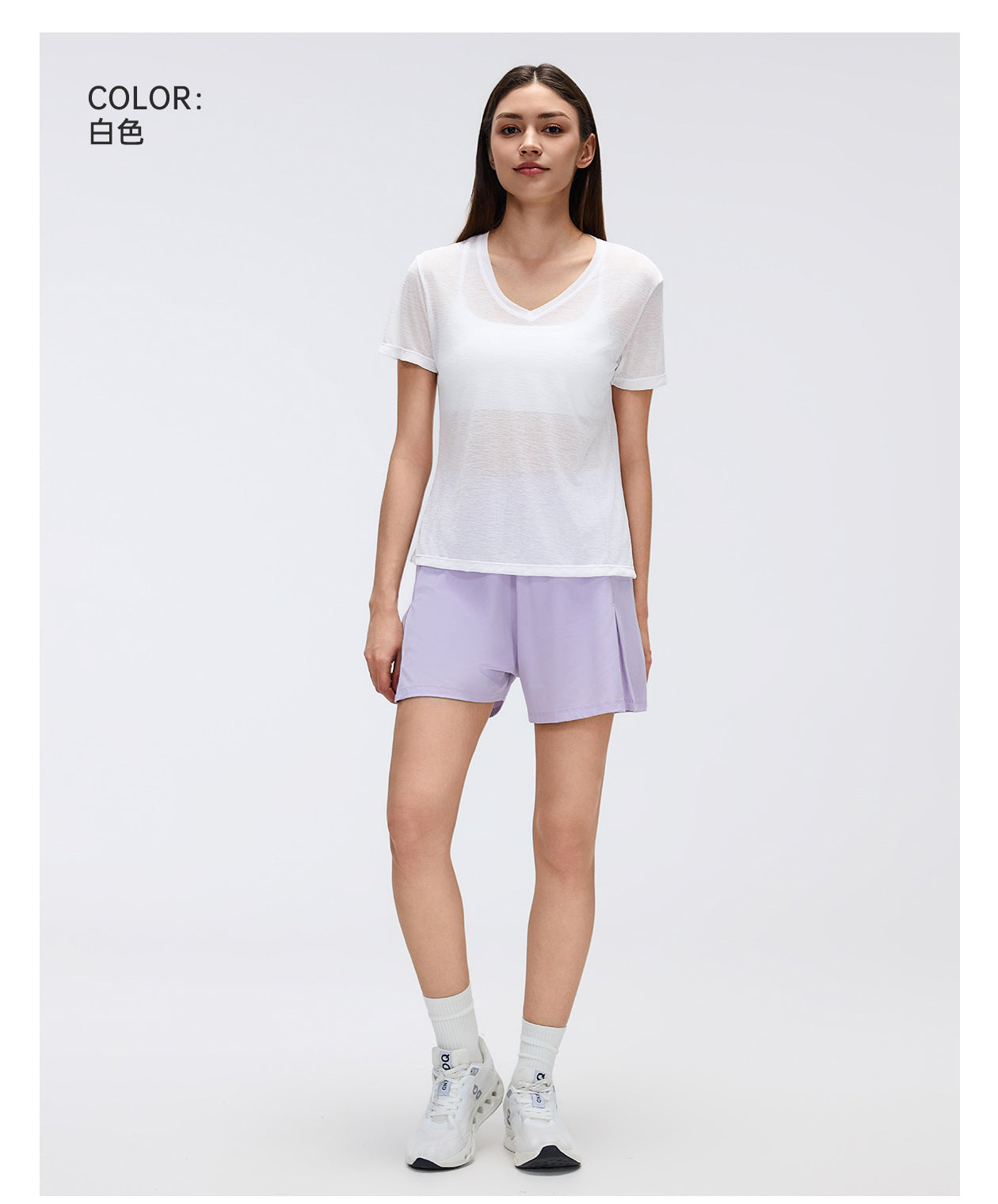 02/2026 Thin, quick-drying yoga cover-up, women's slub yarn loose-fitting breathable fitness sports short-sleeved T-shirt, summer style, D26098