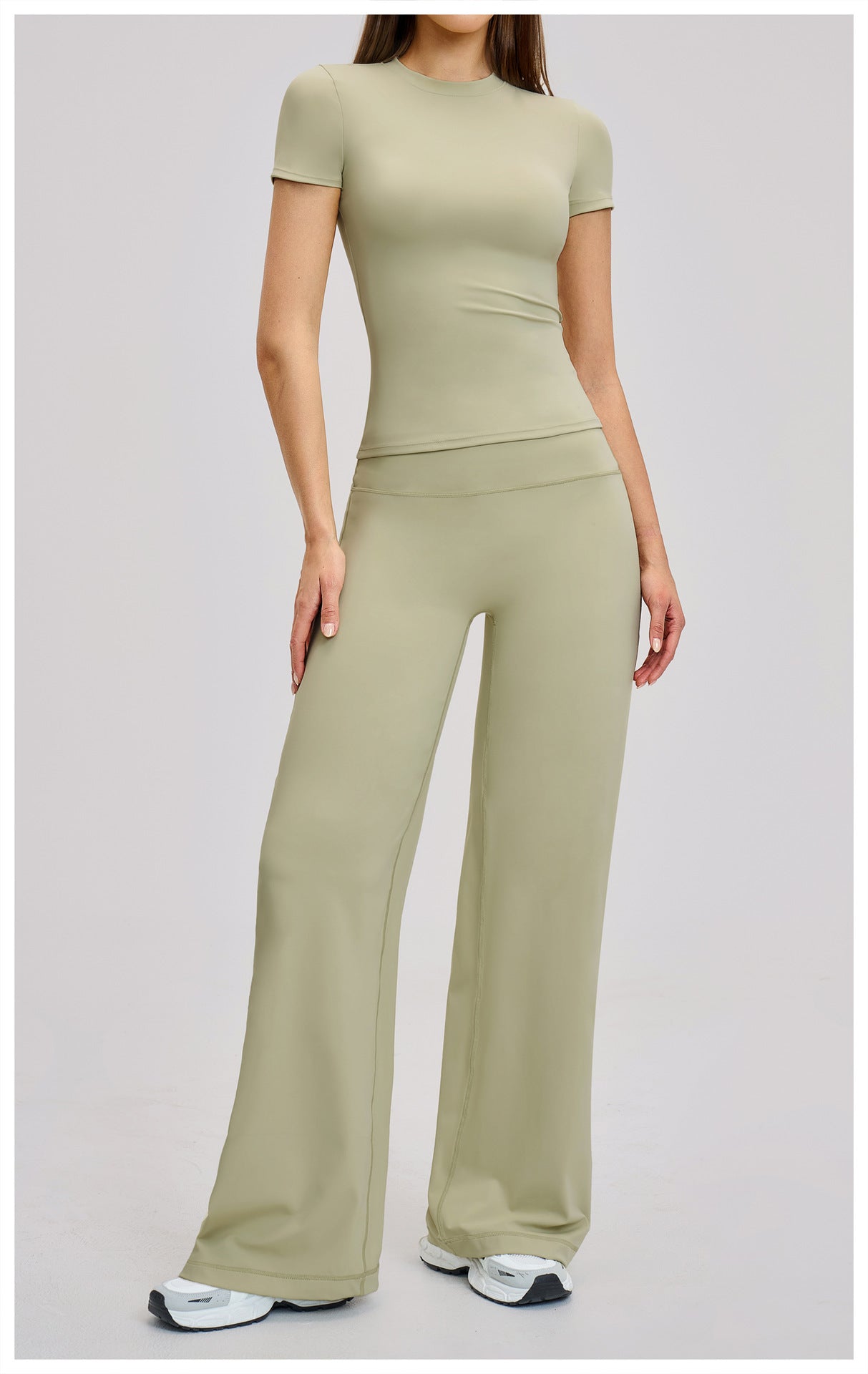 02/2026 Ensemble de yoga robuste - tenue d'exercice et de fitness moulante taille haute pour les loisirs en extérieur et la course. Numéro de modèle : 845