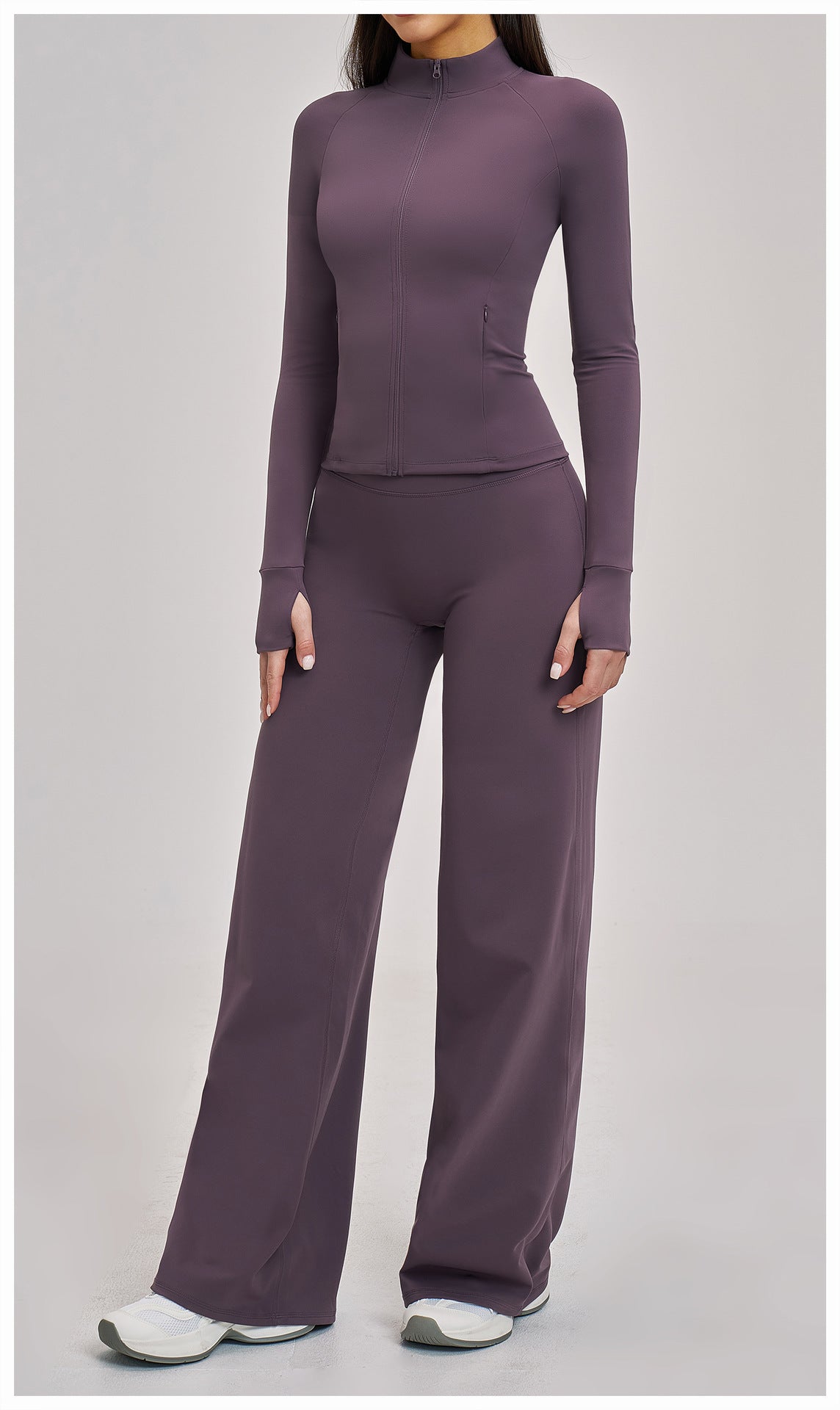 03/2026 Conjunto de yoga resistente de manga larga - versátil chaqueta de yoga informal para ejercicio, correr y fitness - conjunto de 4 piezas - 4510