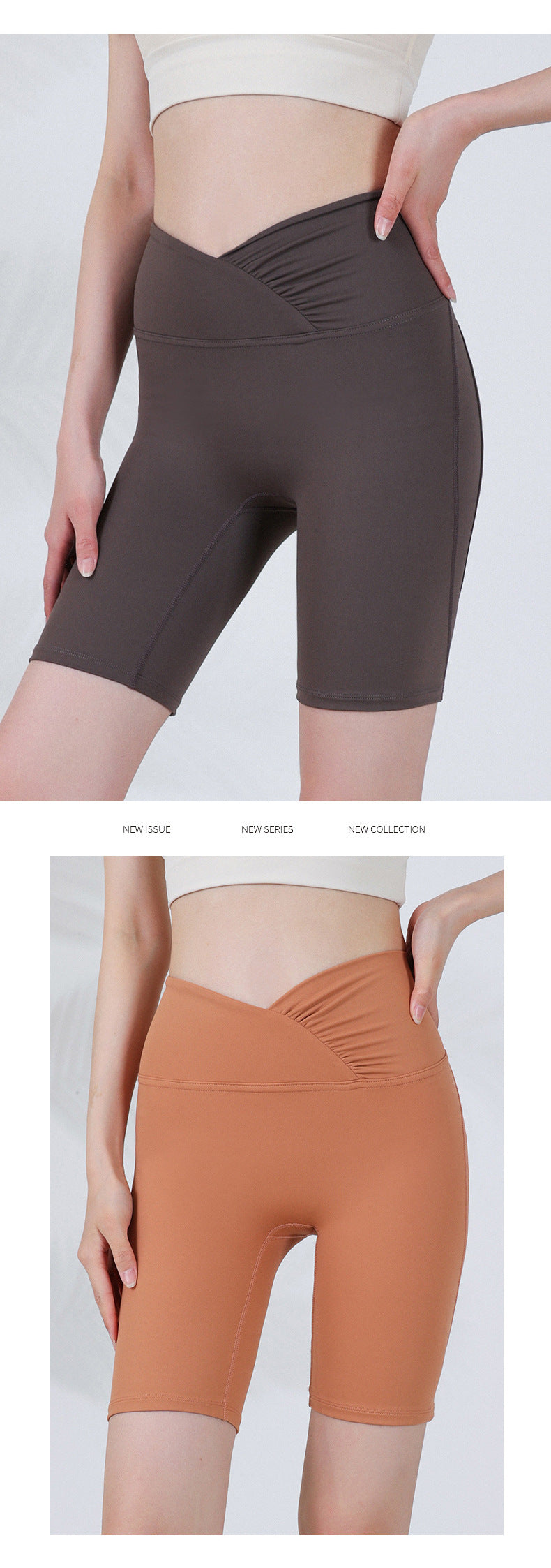 Sports shorts female fitness bag hip pants high waist tight hip yoga pants