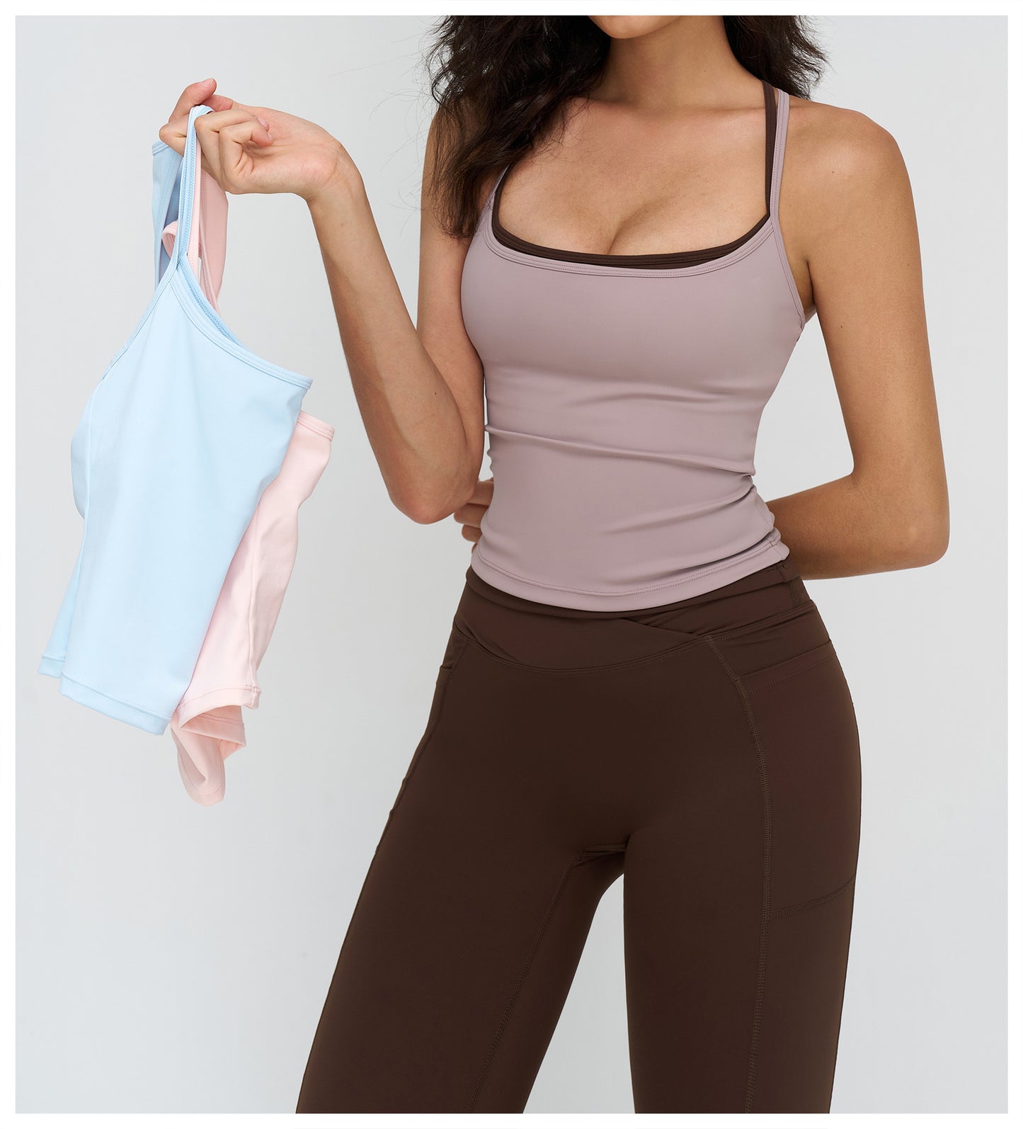 12/2025 Yoga vest, I-shaped beautiful back, tight outdoor sports underwear, running fitness sports vest, 4518 -