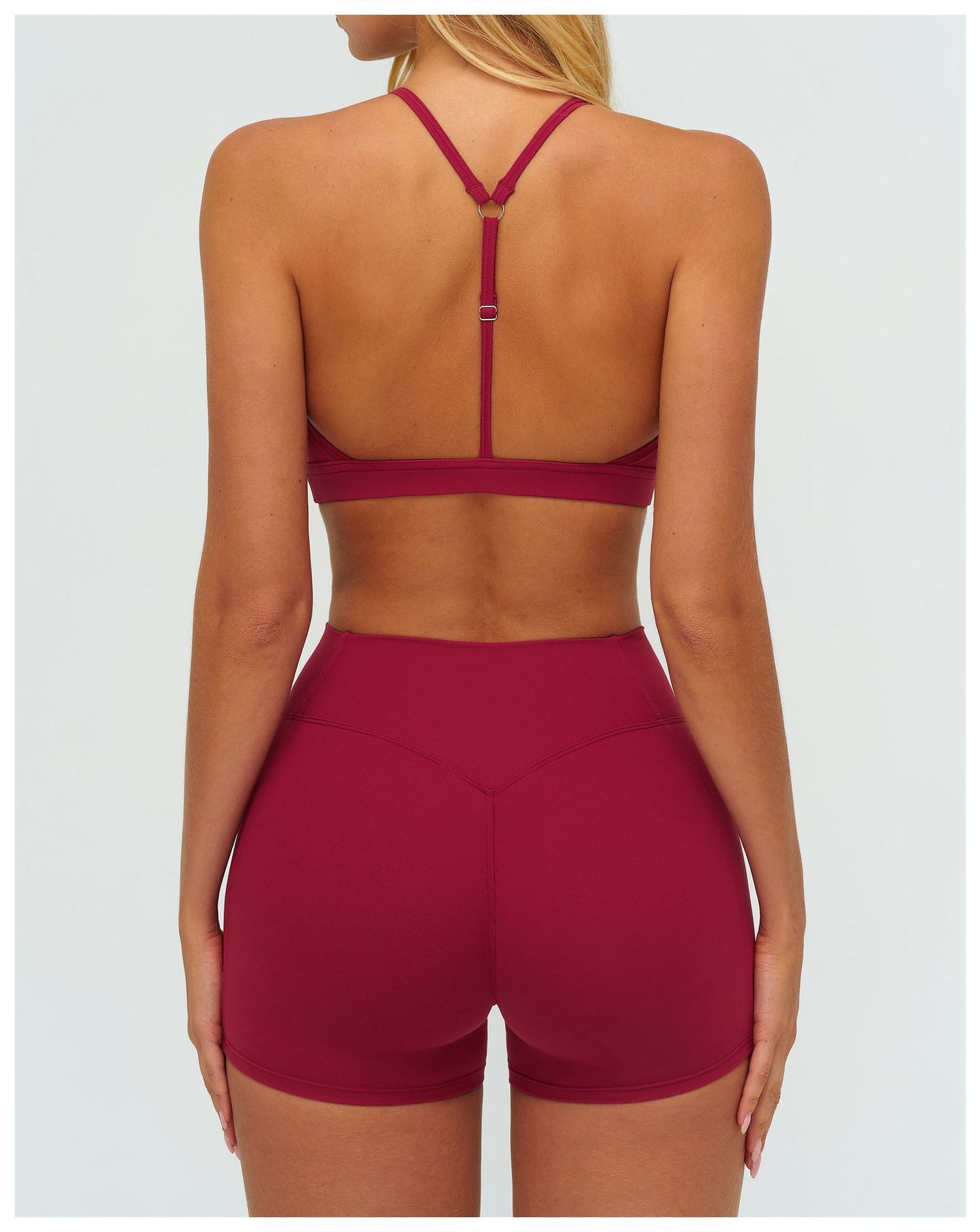 12/2025 Sujetador de yoga con cuello en V cepillado y espalda en forma de Y, sujetador deportivo ajustable, sujetador deportivo para fitness y correr 9313 -