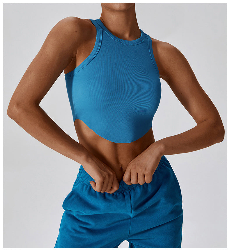 23.08 tight-fitting yoga clothing breathable sports vest I-shaped t-shirt with sleeveless fitness top female 8188