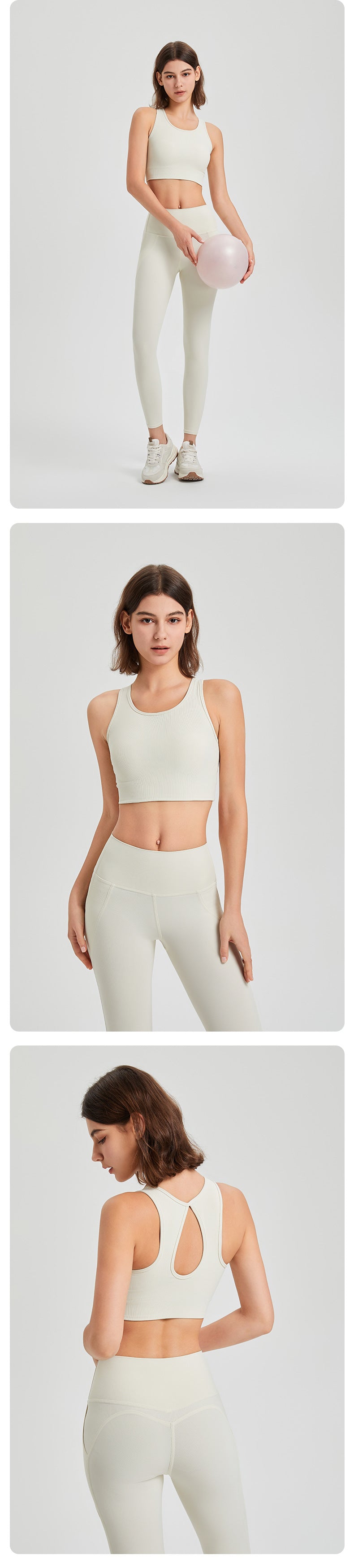 2023.08 quick-drying sports underwear women's one-piece shockproof outerwear running bra fitness yoga vest