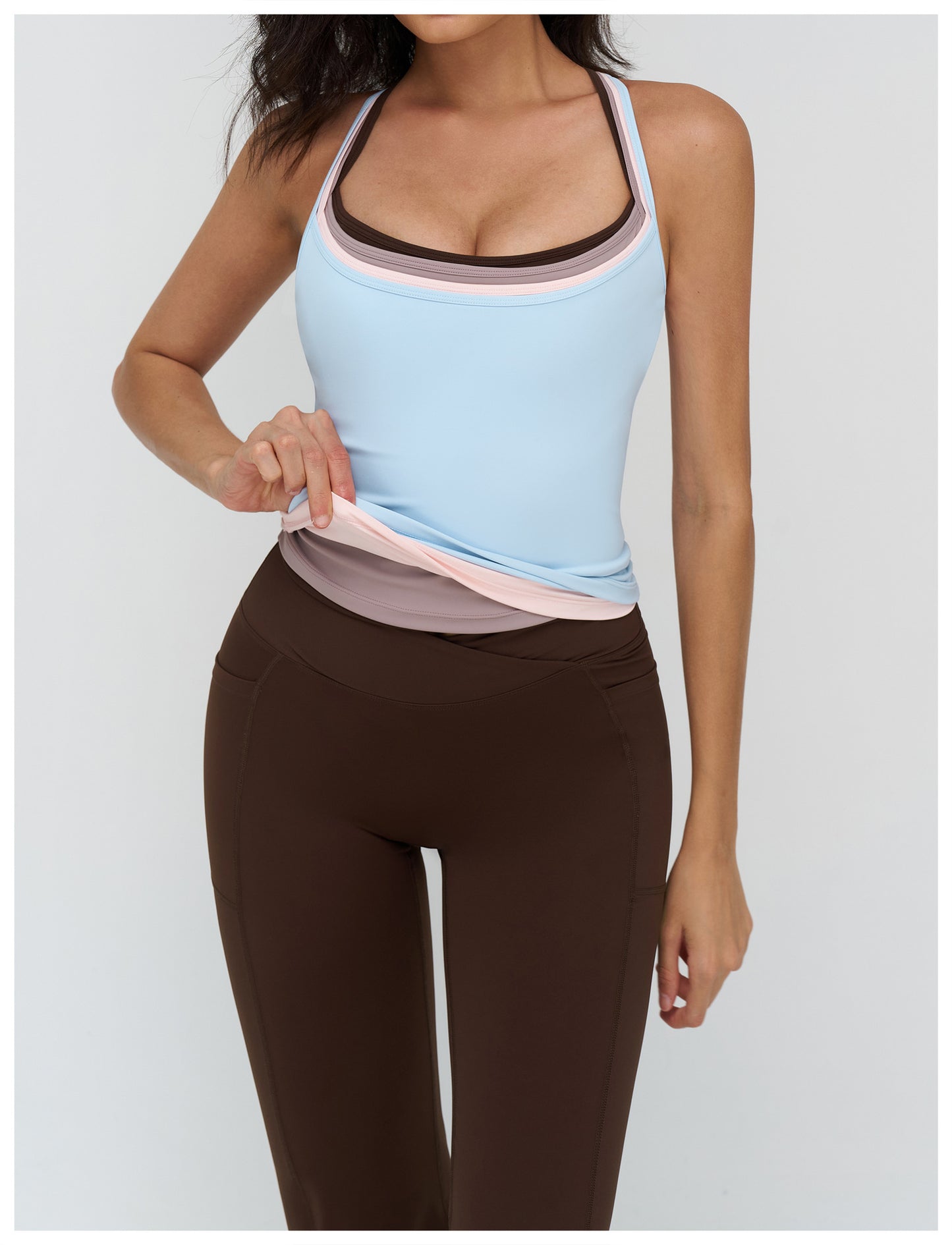 12/2025 Yoga vest, I-shaped beautiful back, tight outdoor sports underwear, running fitness sports vest, 4518 -