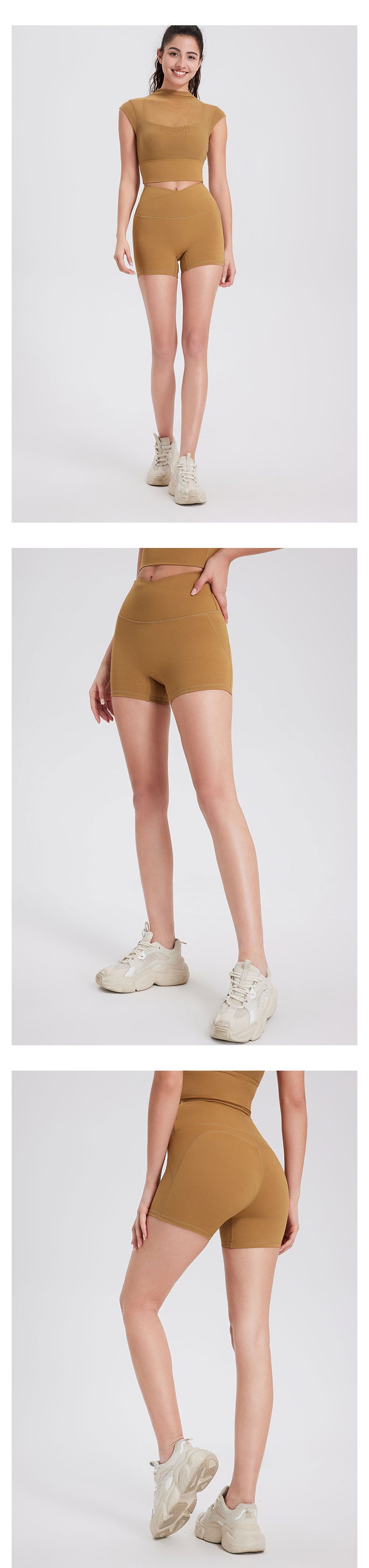 12/2025  fouregg Seamless One-Piece Yoga Shorts Wholesale High-Performance Shorts DK2659