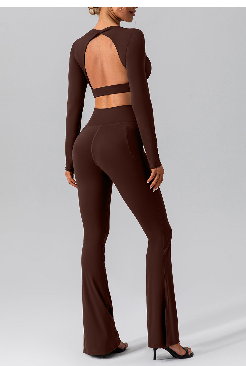 23.08 autumn sense long-sleeved yoga suit outerwear quick-drying tight-fitting sports running fitness yoga suit for women