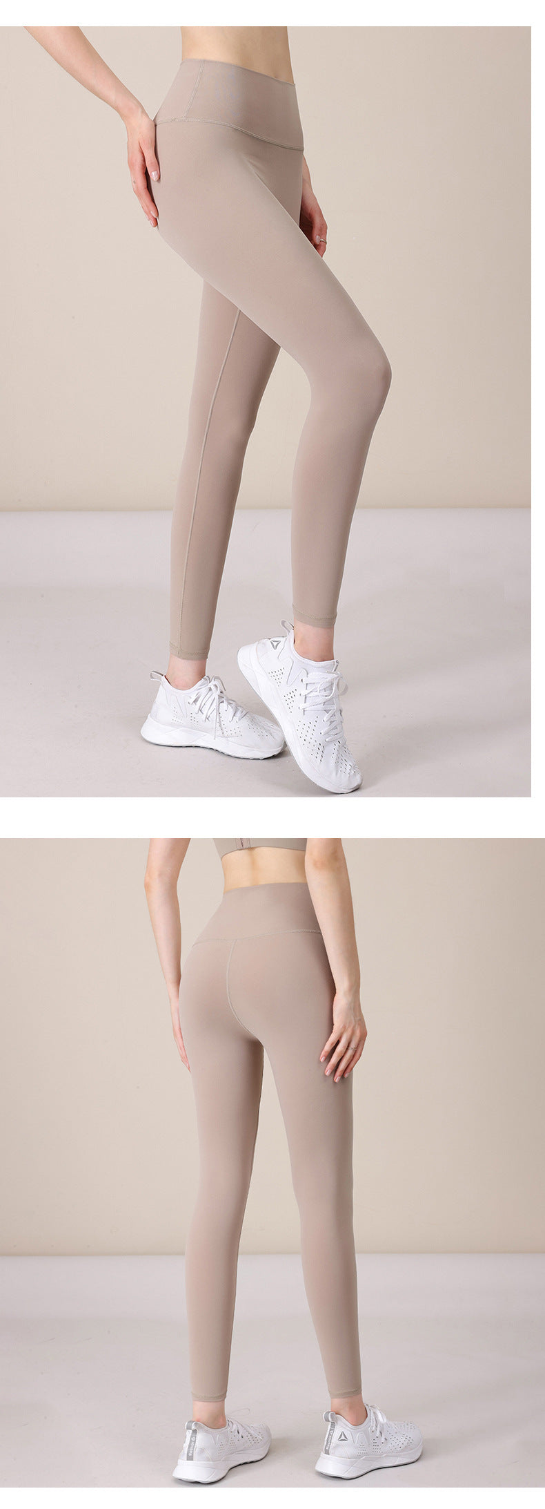 2023.09 New non-size yoga leggings high waist hip lifting abdomen seamless track pants fitness running nude tight cropped pants