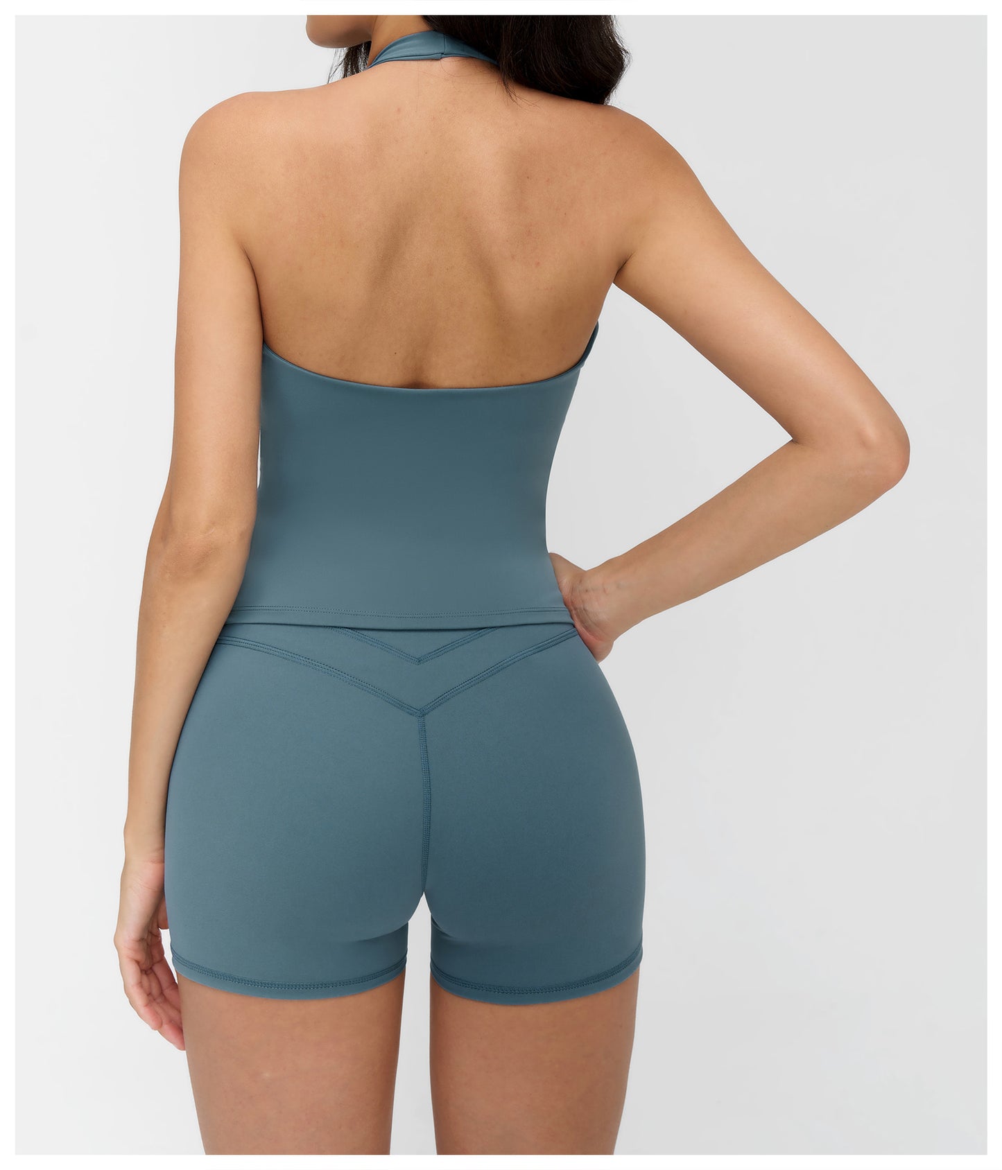 12/2025 V-neck halter yoga vest, tight brushed back beauty sports vest, outdoor running fitness underwear 3109