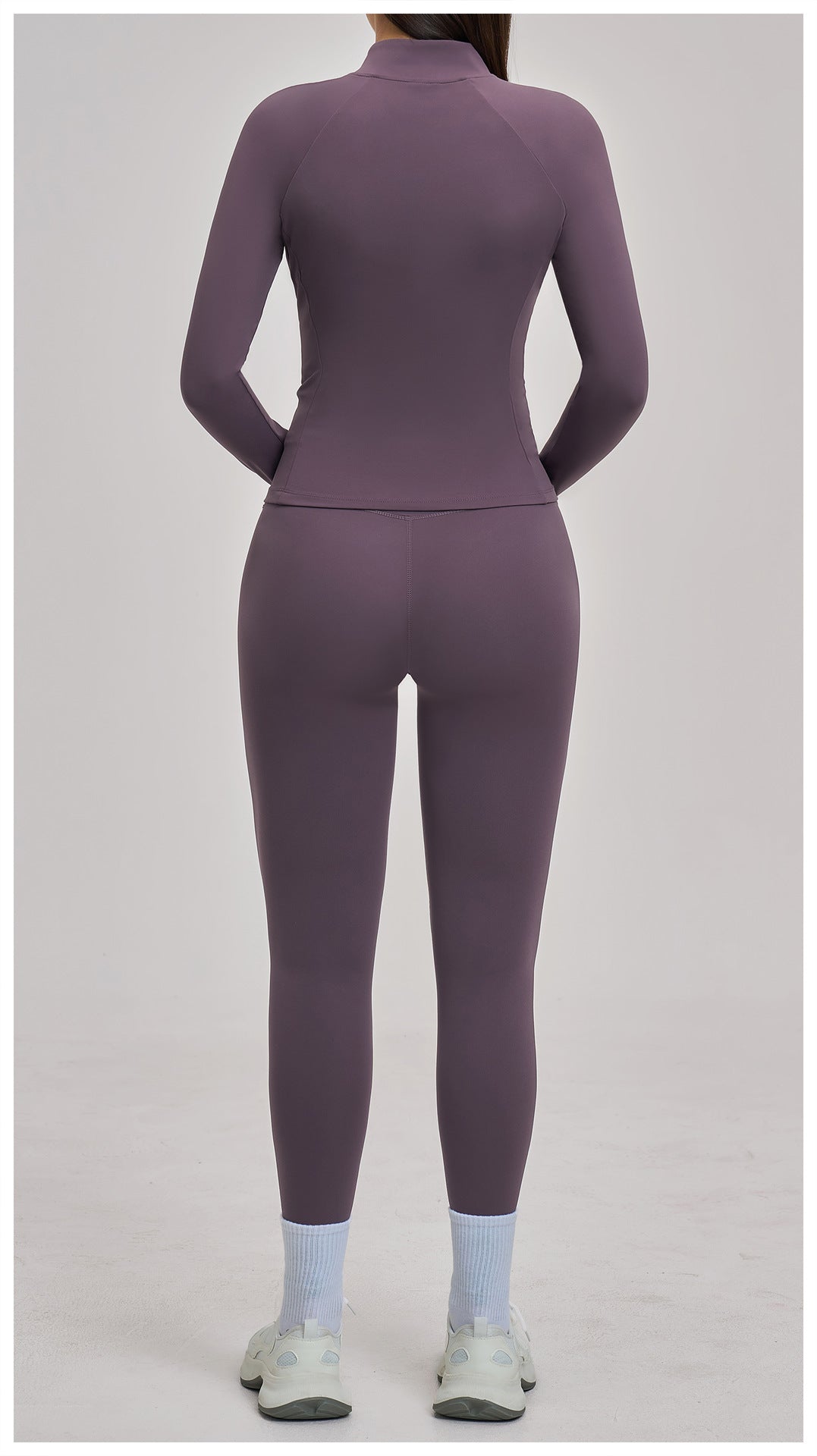 03/2026 Women's Zipper Casual Yoga Set, Brushed Outdoor Cycling Running Sports Fitness Set 4510