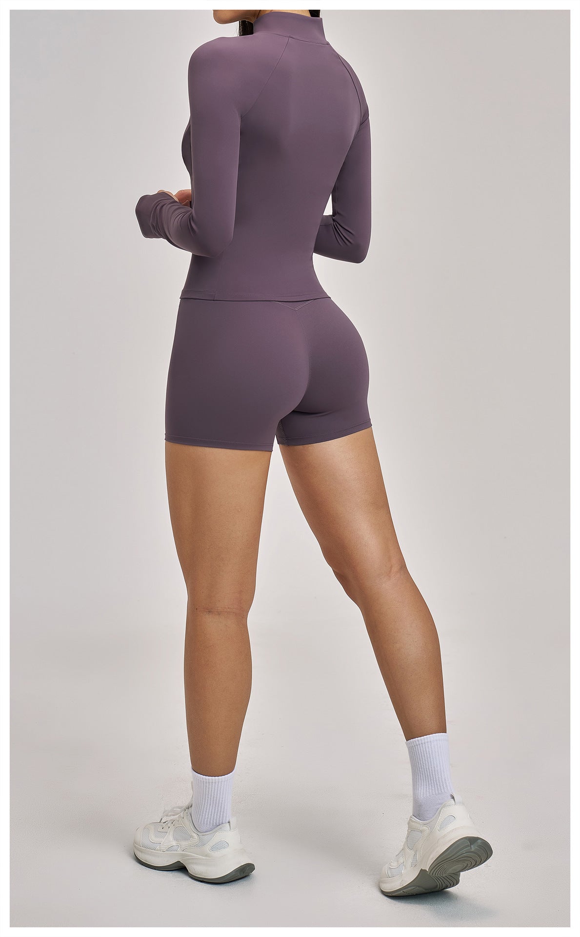 03/2026  Quick-drying fitness set with zipper, casual set for women, outdoor cycling, running and sports outfit, 4510