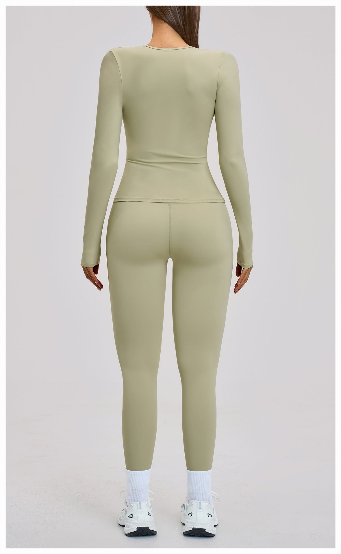 02/2026 Yoga set, brushed microfiber tight-fitting sport and casual outfit for women, outdoor running and fitness set, 8519
