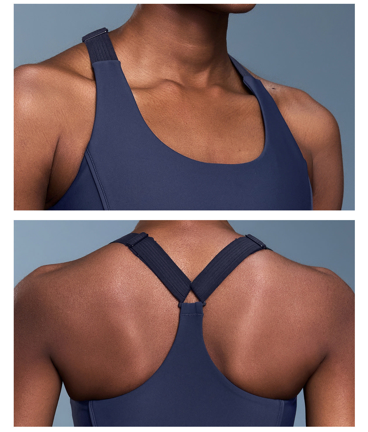 03/2023 Contrast color adjustable shoulder strap CF cloud sense sports underwear high-intensity training sports bra