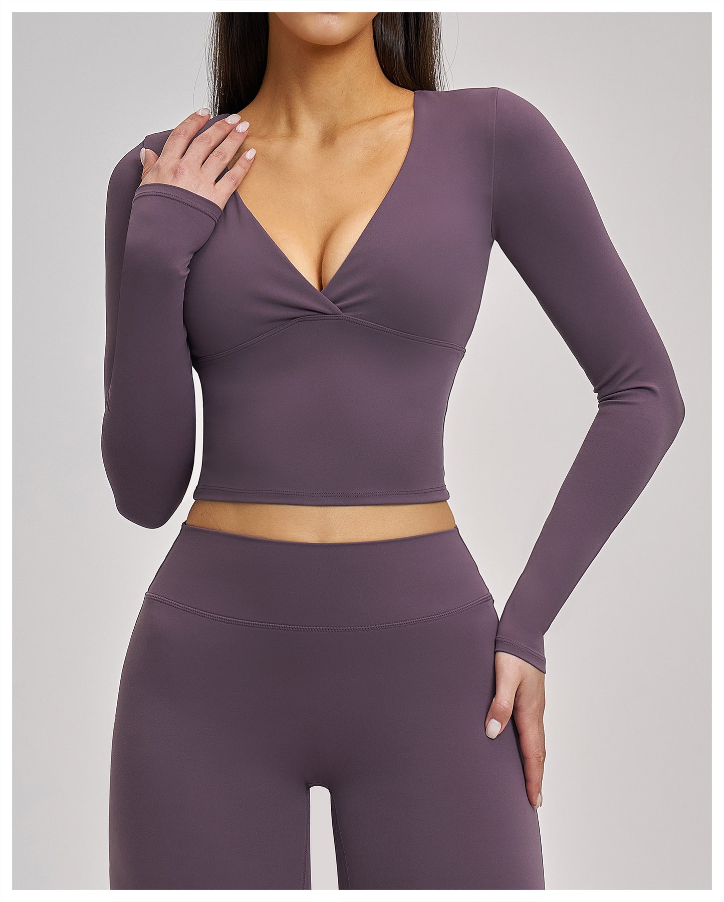 Haut de yoga printemps et été 03/2026 pour femme - T-shirt de sport polyvalent à manches longues de yoga Pilates pour femme - 4520