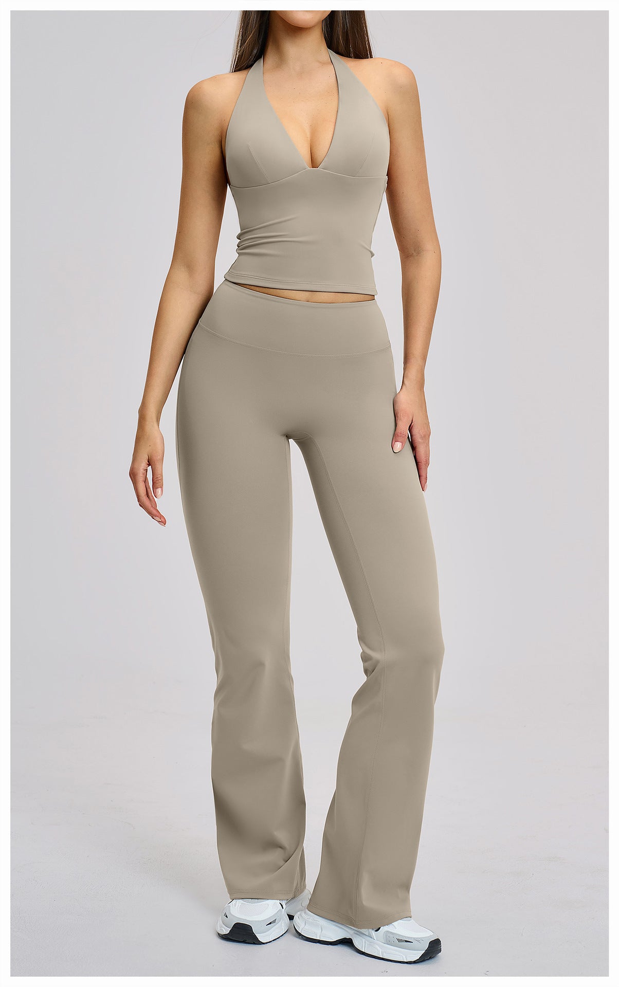 03/2026 V-neck European and American style yoga vest with padded chest, high elasticity, hollow design, outdoor beautiful back, fitness sports vest for women, 4201