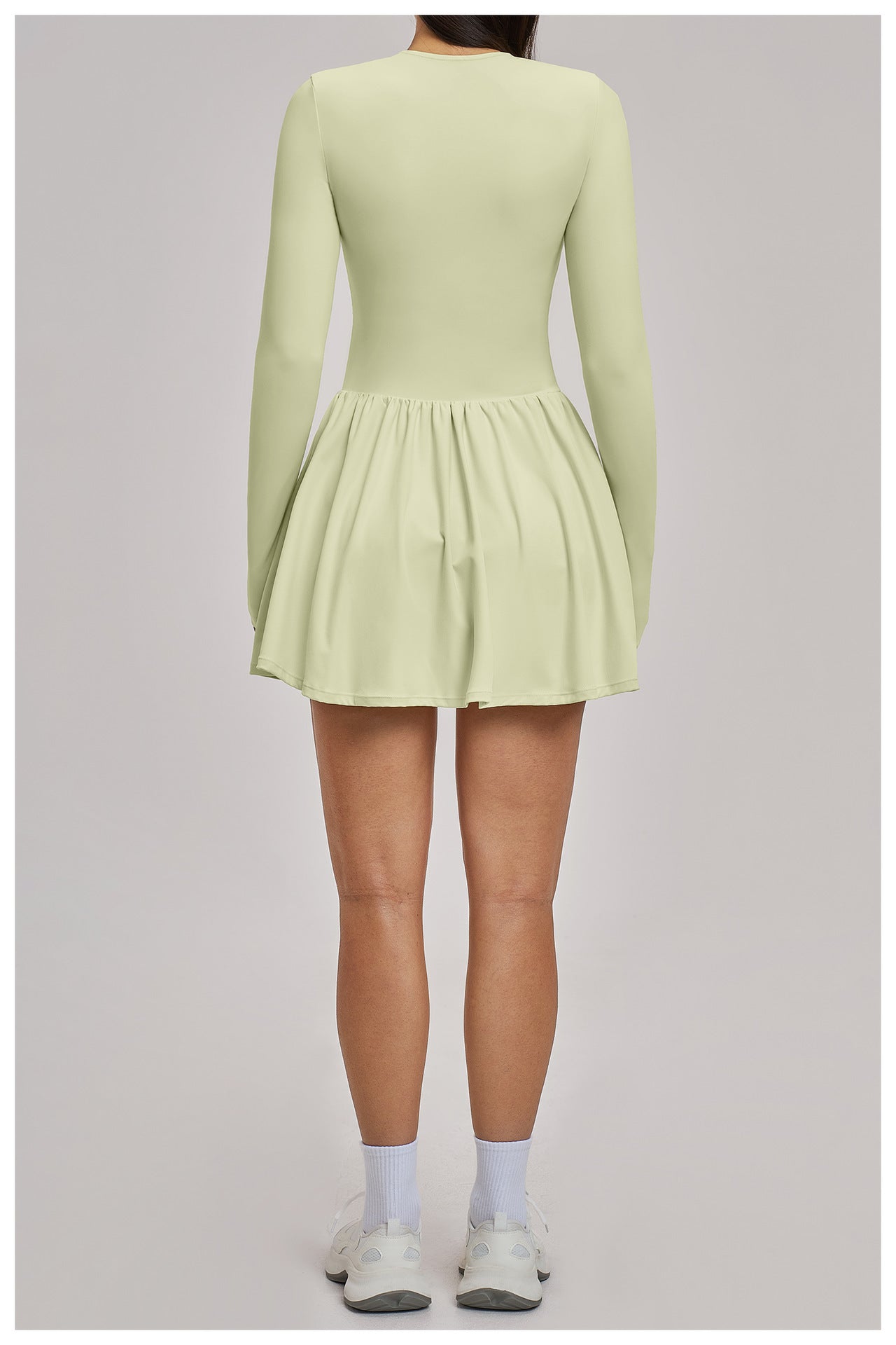 03/2026  Falda de tenis FOUREGG de imitación de dos piezas al por mayor, capa base, falda con bolsillo anticomprometida para fitness, vestido deportivo 9577