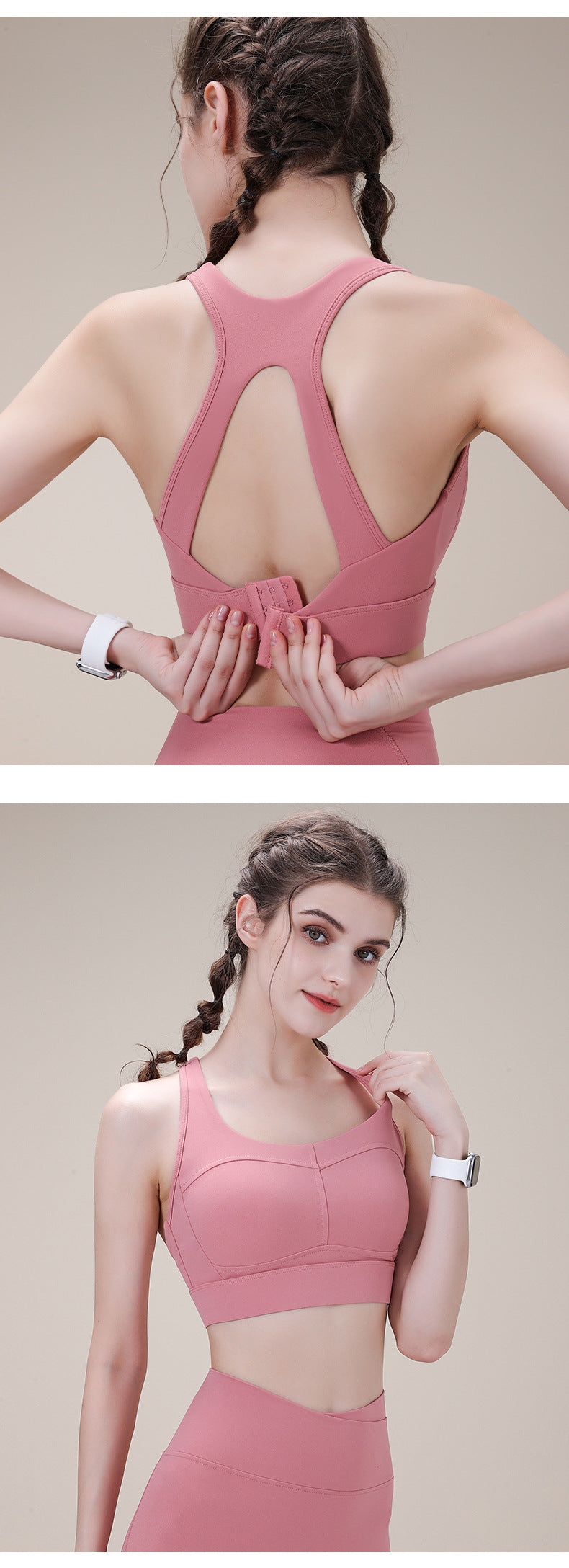 2023.08 New sports bra shockproof high-strength running fitness yoga underwear sports detachable sports beauty back bra