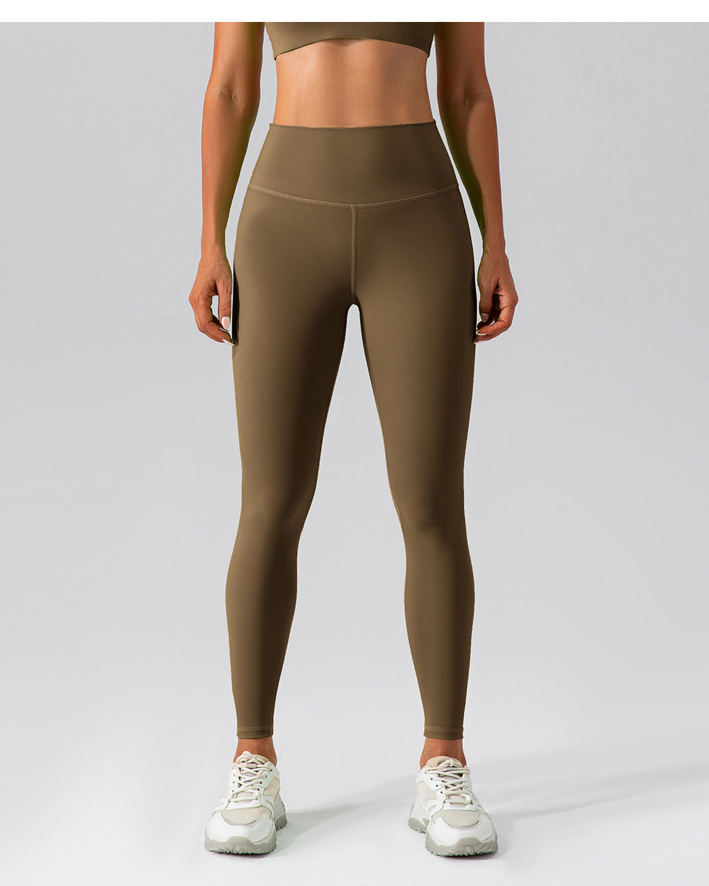 2023.09 High waist hip lifting seamless yoga leggings women's running tight sports leggings quick-drying nude fitness pants outer wear