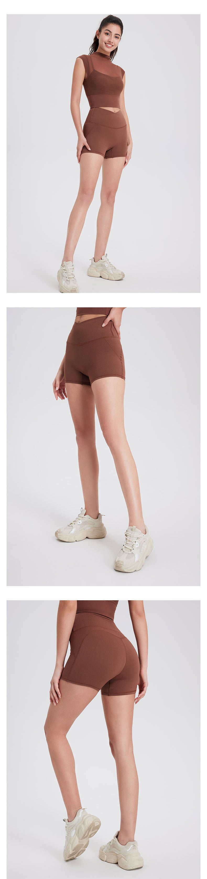 12/2025  fouregg Seamless One-Piece Yoga Shorts Wholesale High-Performance Shorts DK2659