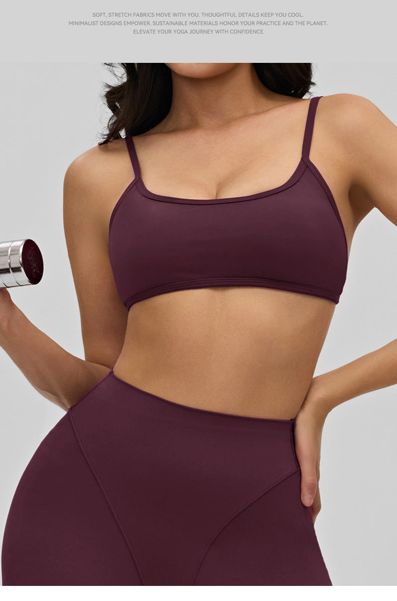 03/2026 Women's Yoga Suit, Slim Fit Fitness Two-Piece Set, Outdoor Running Training Sports Suit