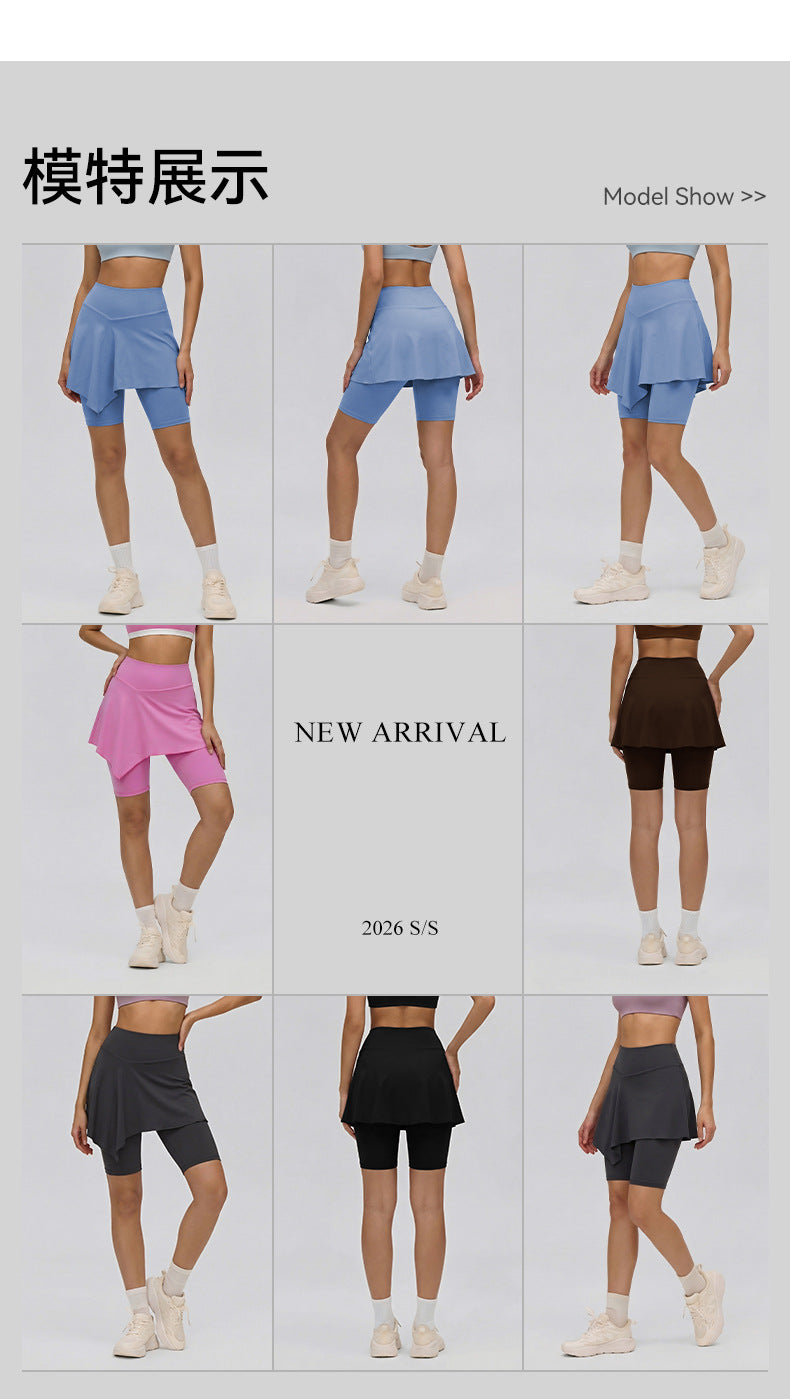 03/2026 Women's high-waisted yoga shorts with tummy control, pockets, peach-shaped butt-lifting, tight-fitting sports shorts