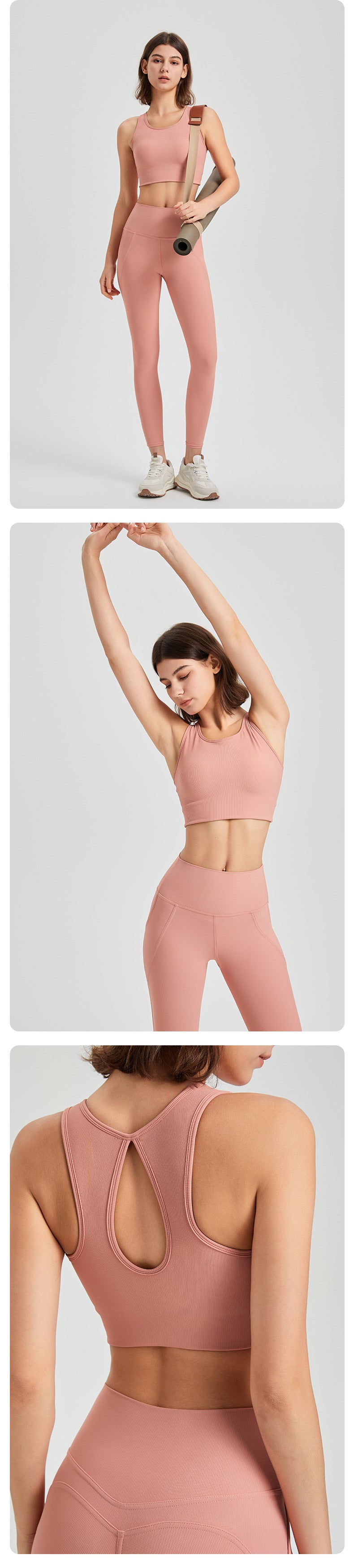 2023.08 quick-drying sports underwear women's one-piece shockproof outerwear running bra fitness yoga vest