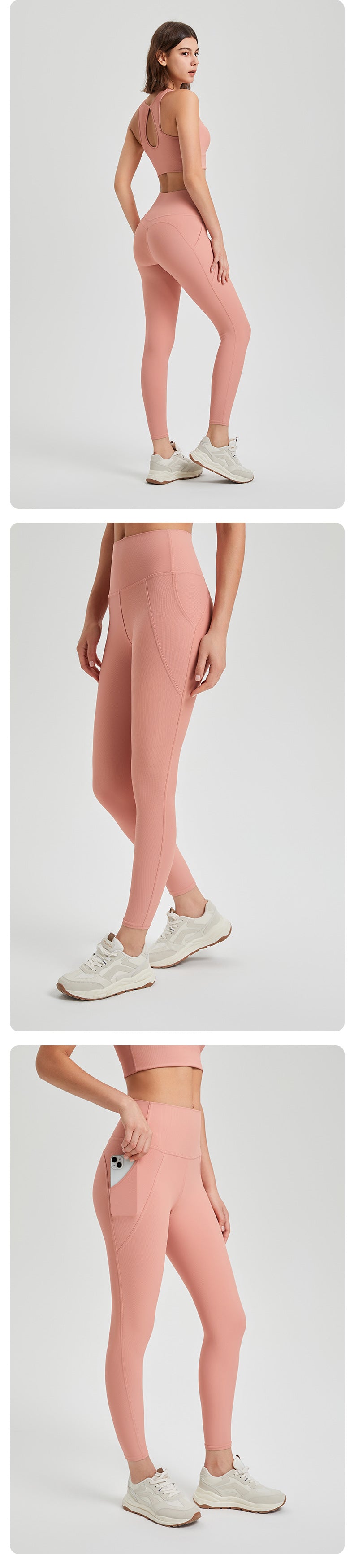 2023.08 yoga pants women's high waist peach hip lifting running sports leggings European and American fitness yoga clothing outerwear trousers