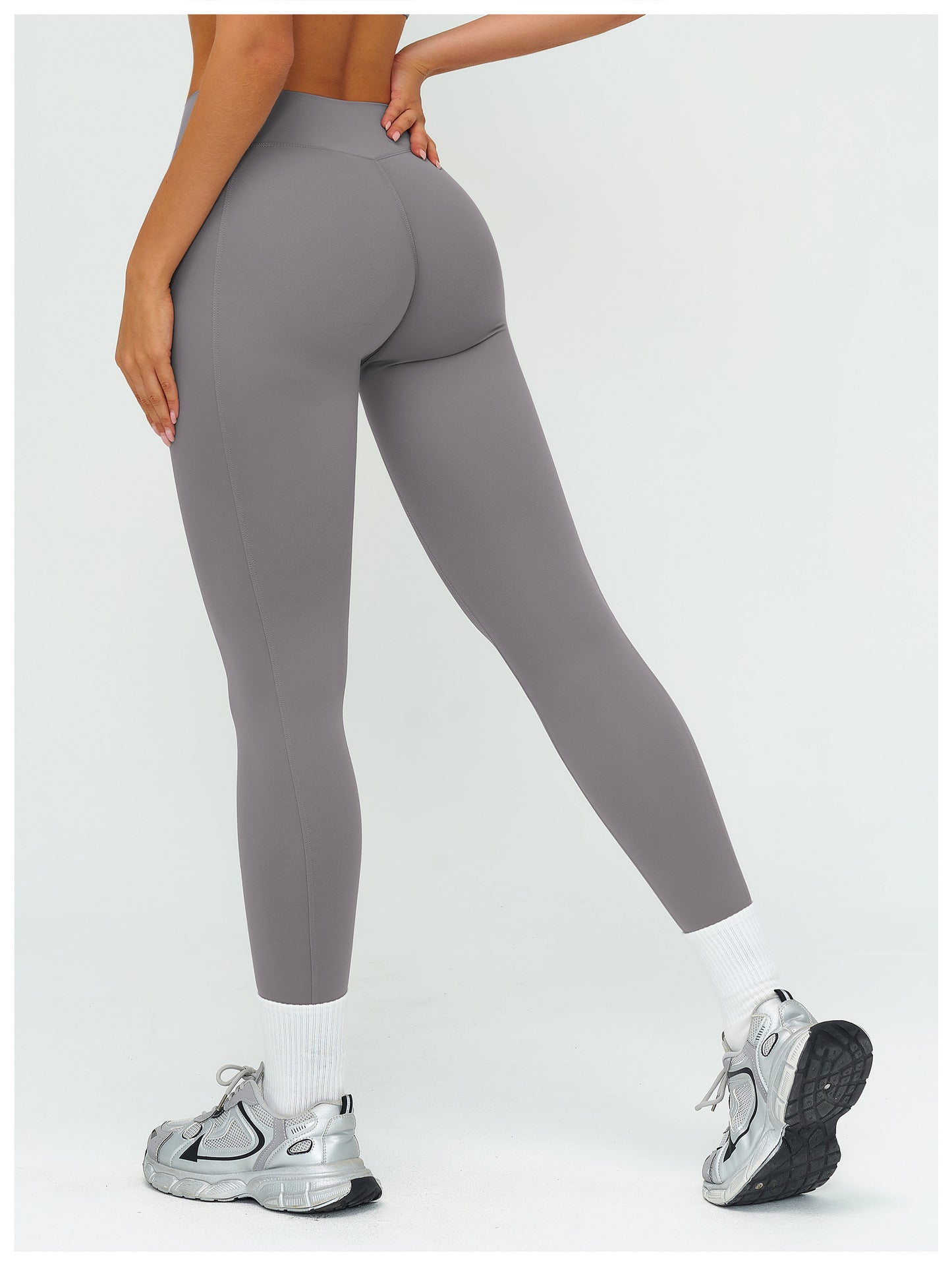 12/2025 Pantalones largos de yoga, cepillados, de cintura alta, fruncidos, ajustados, para deportes al aire libre, correr, fitness, 9313
