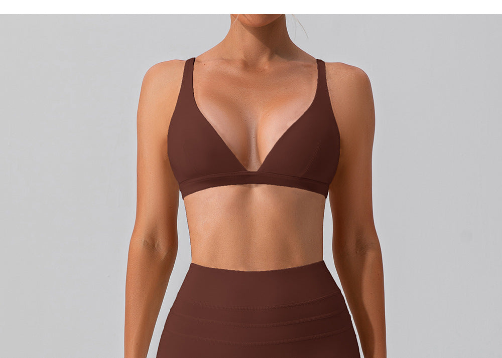 23.7 high-strength yoga bra shockproof tight sports brs underwear Pilates running fitness vest female