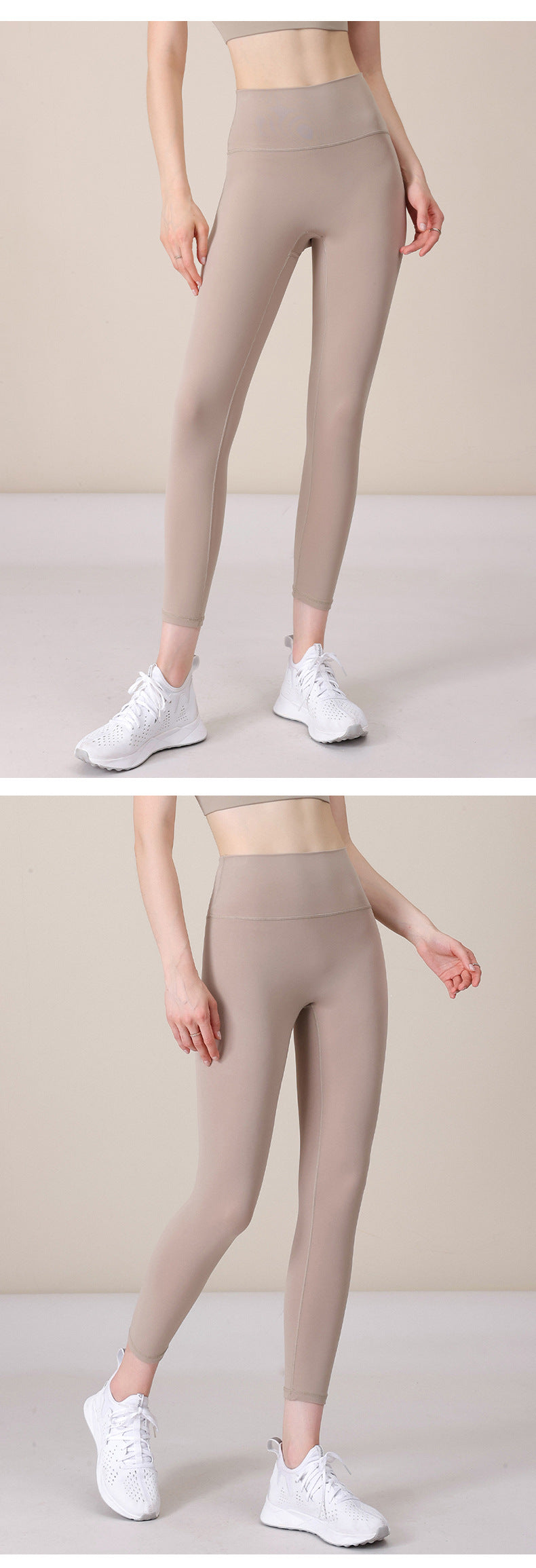 2023.09 New size-free nude yoga pants for women, tight-fitting butt-lifting peach pants, sports fitness pants, belly-controlling, three-point sports pants