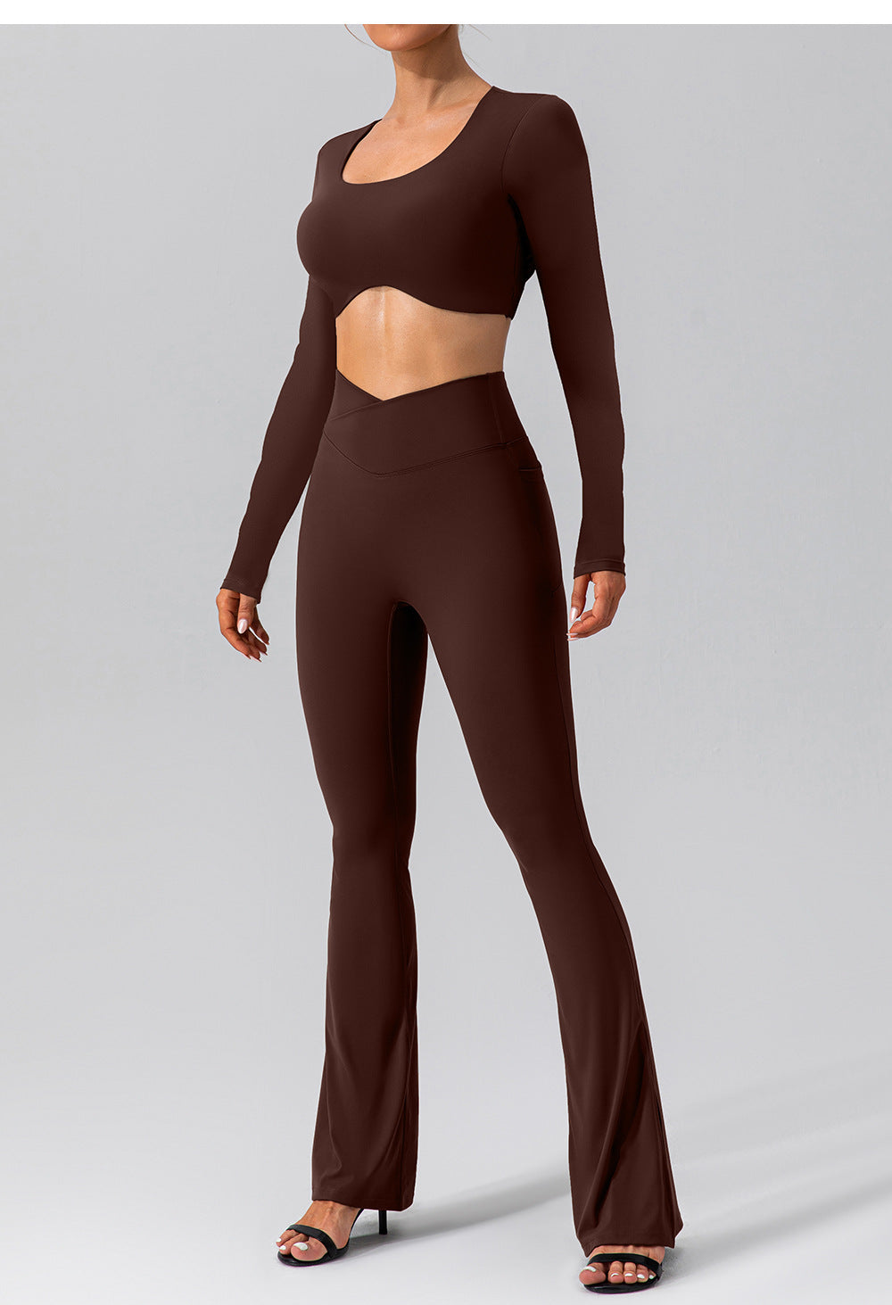 23.08 autumn sense long-sleeved yoga suit outerwear quick-drying tight-fitting sports running fitness yoga suit for women