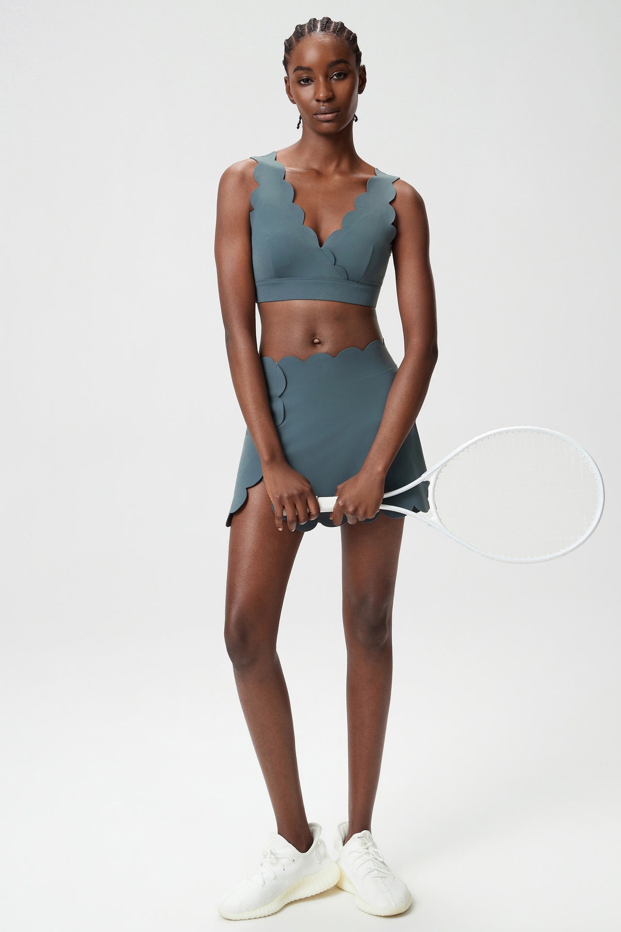 fouregg Summer Tennis Set Plus Size Breathable Badminton Gym Workout Set